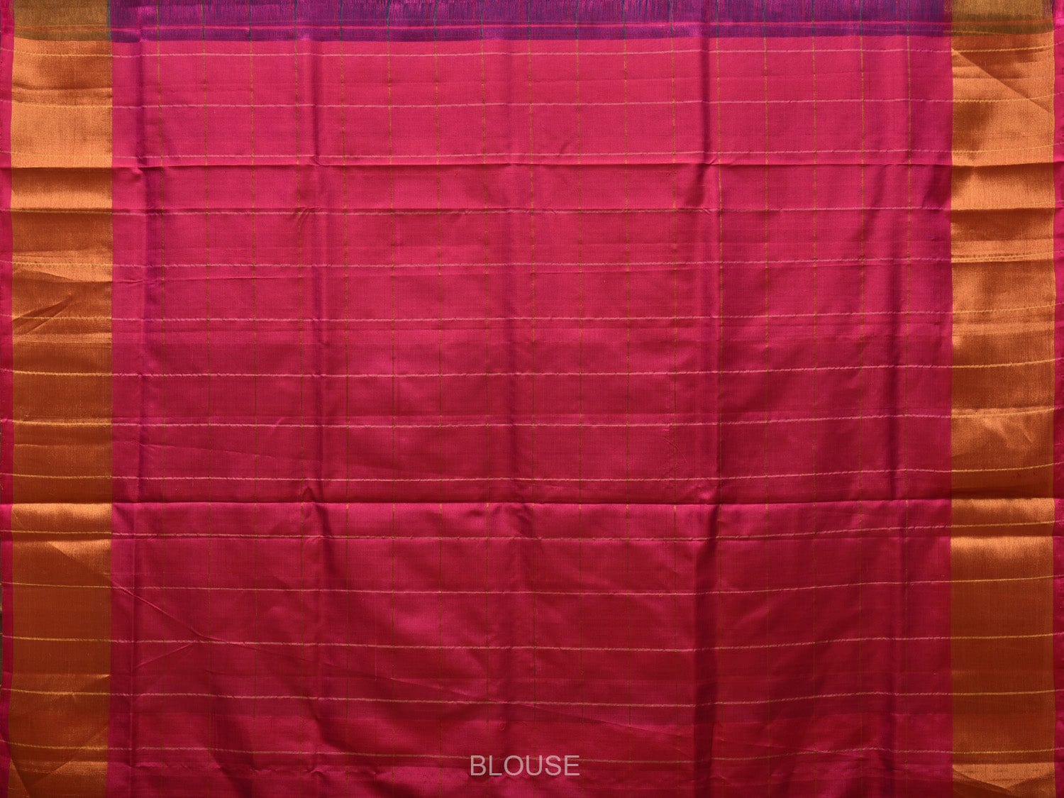 Blue and Pink Uppada Silk Handloom Saree with Checks and Contrast Pallu Design u2140