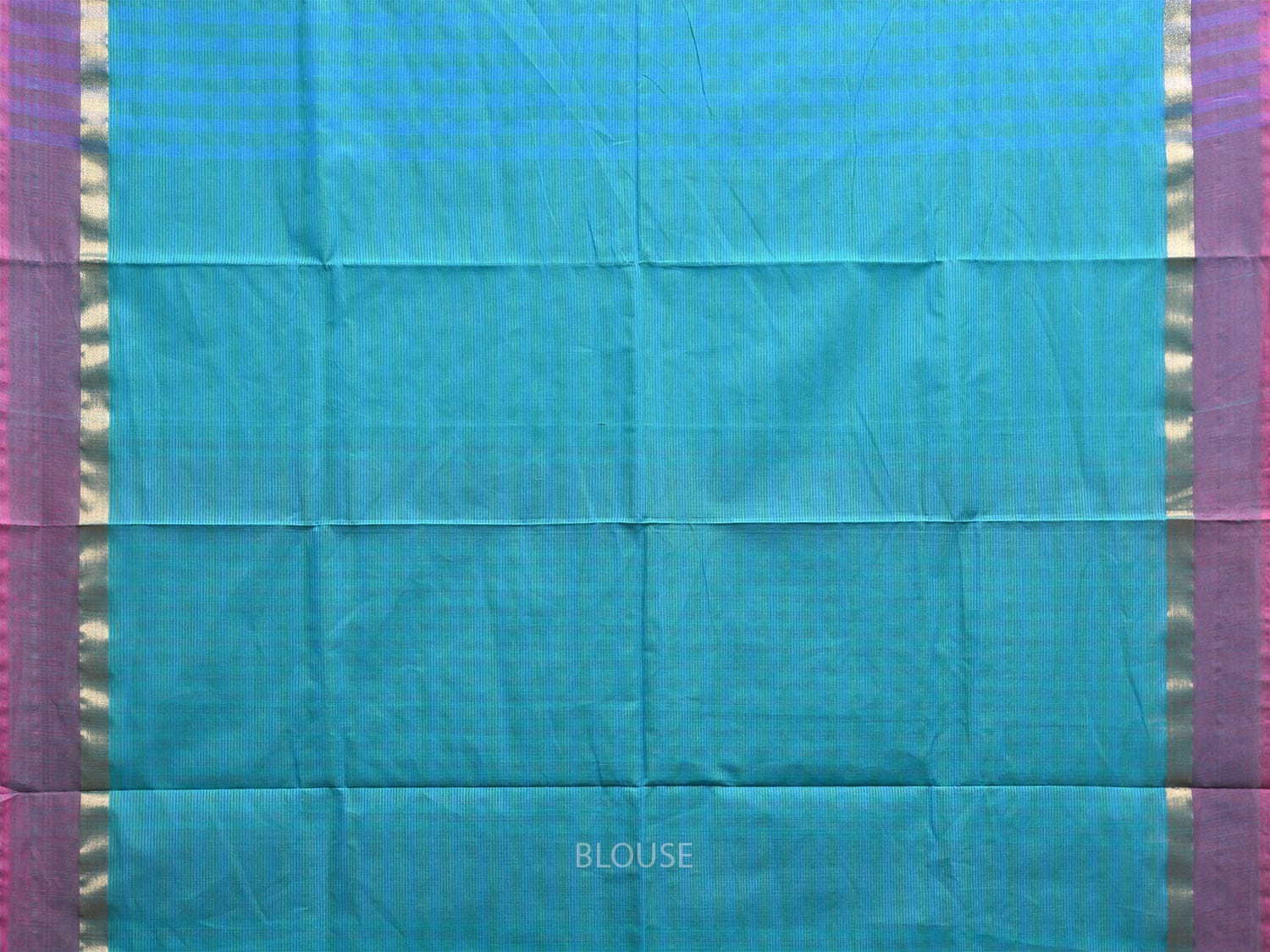 Blue and Purple Venkatagiri Cotton Saree with Checks Design v0090