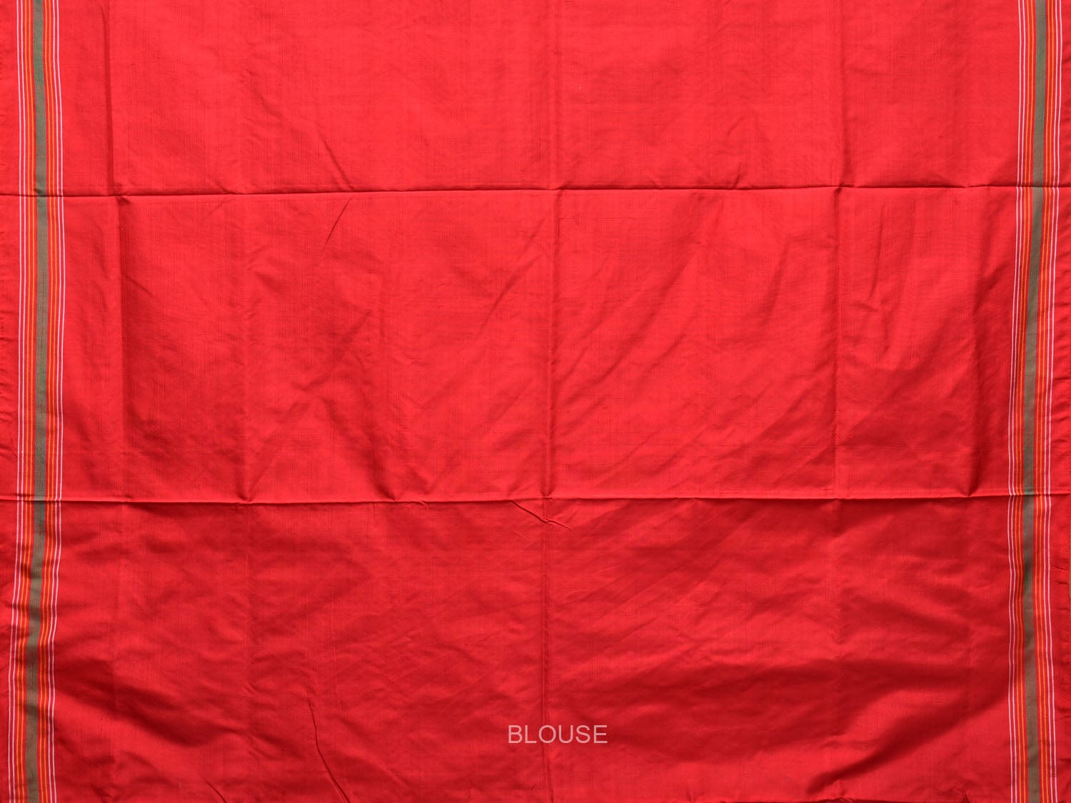 Blue and Red Pochampally Double Ikat Silk Handloom Saree with Big Elephant Design i0770