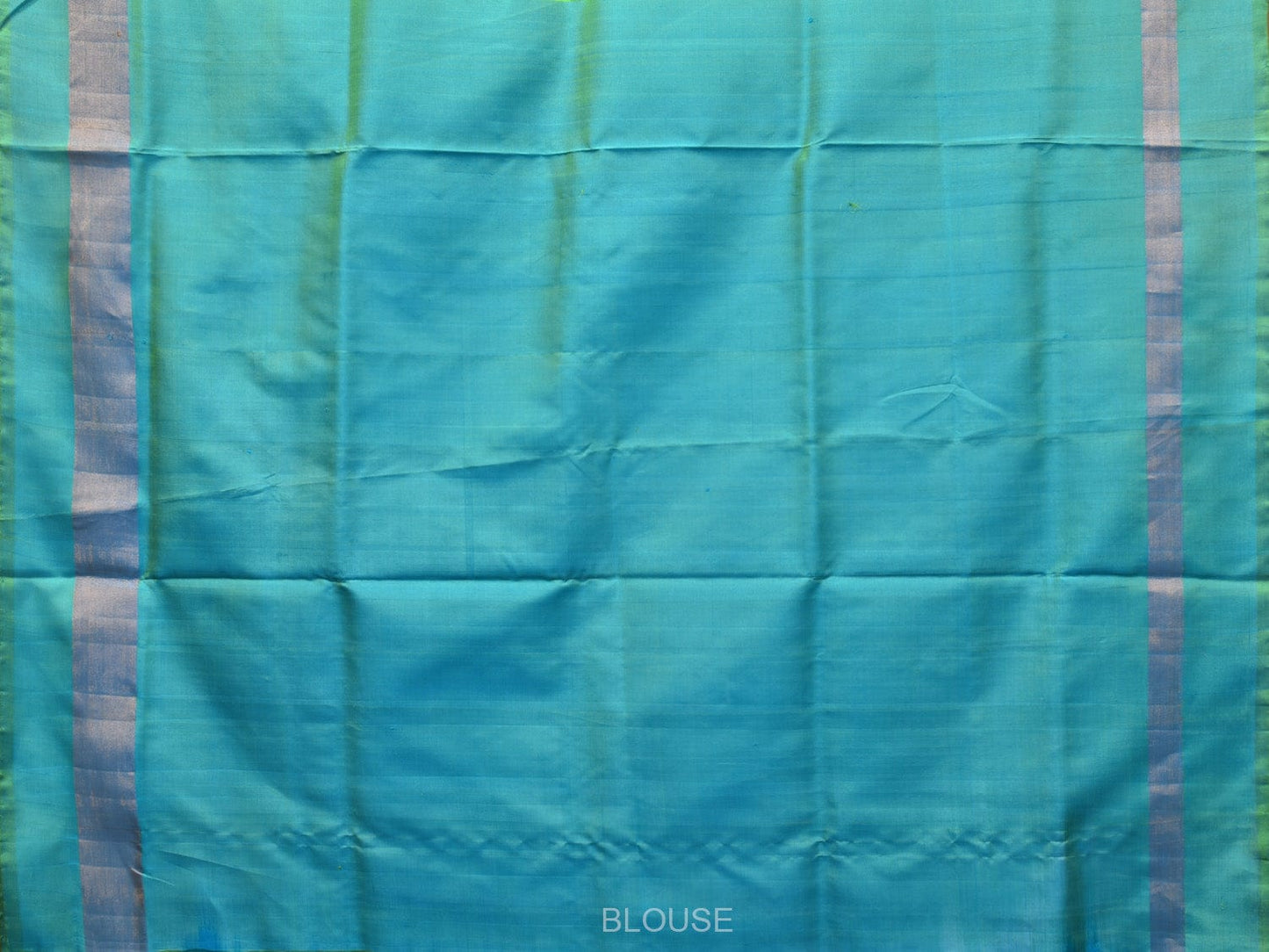 Blue and Sea Blue Uppada Silk Handloom Plain Saree with Contrast Pallu Design u2119