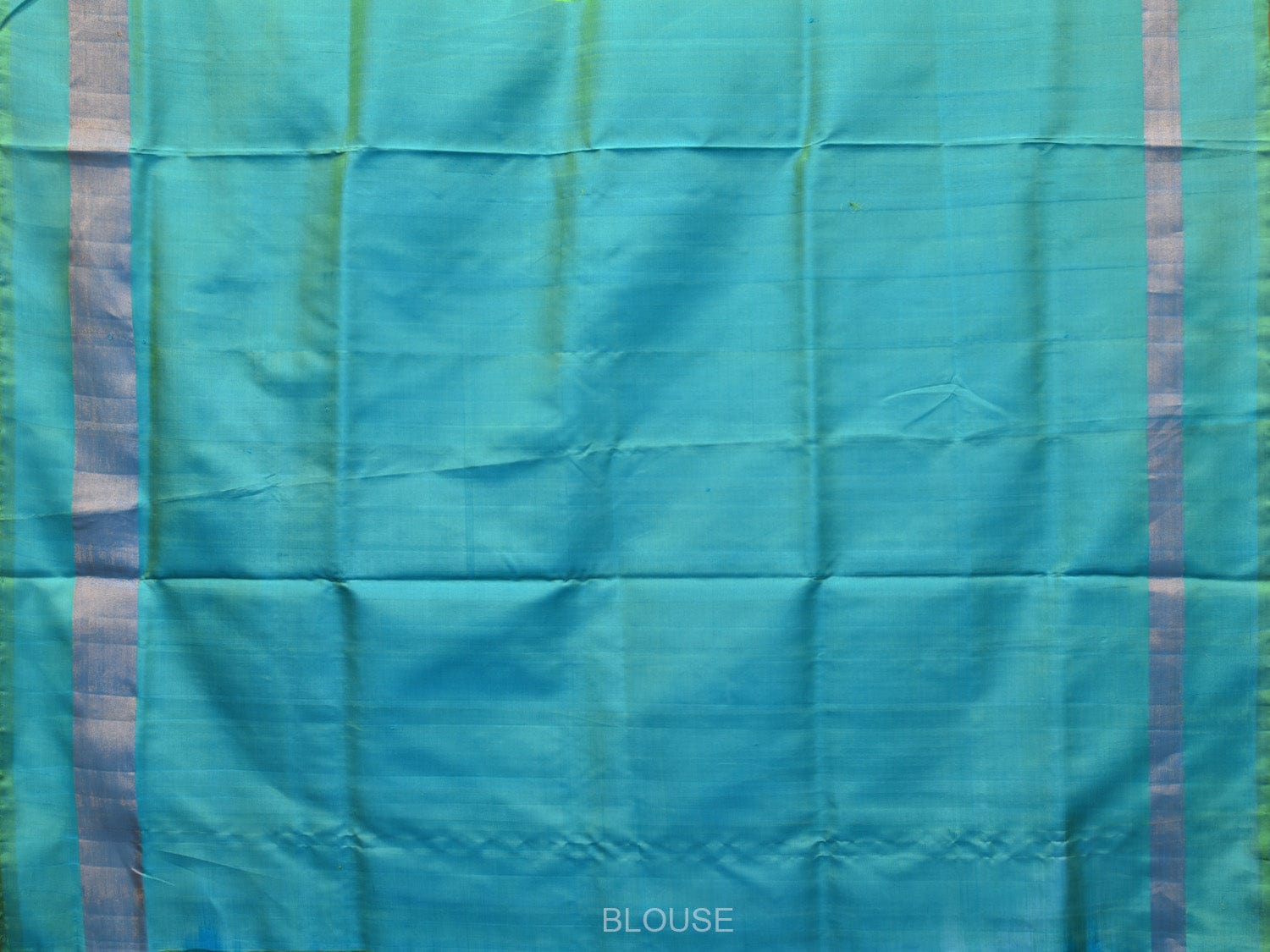 Blue and Sea Blue Uppada Silk Handloom Plain Saree with Contrast Pallu Design u2119