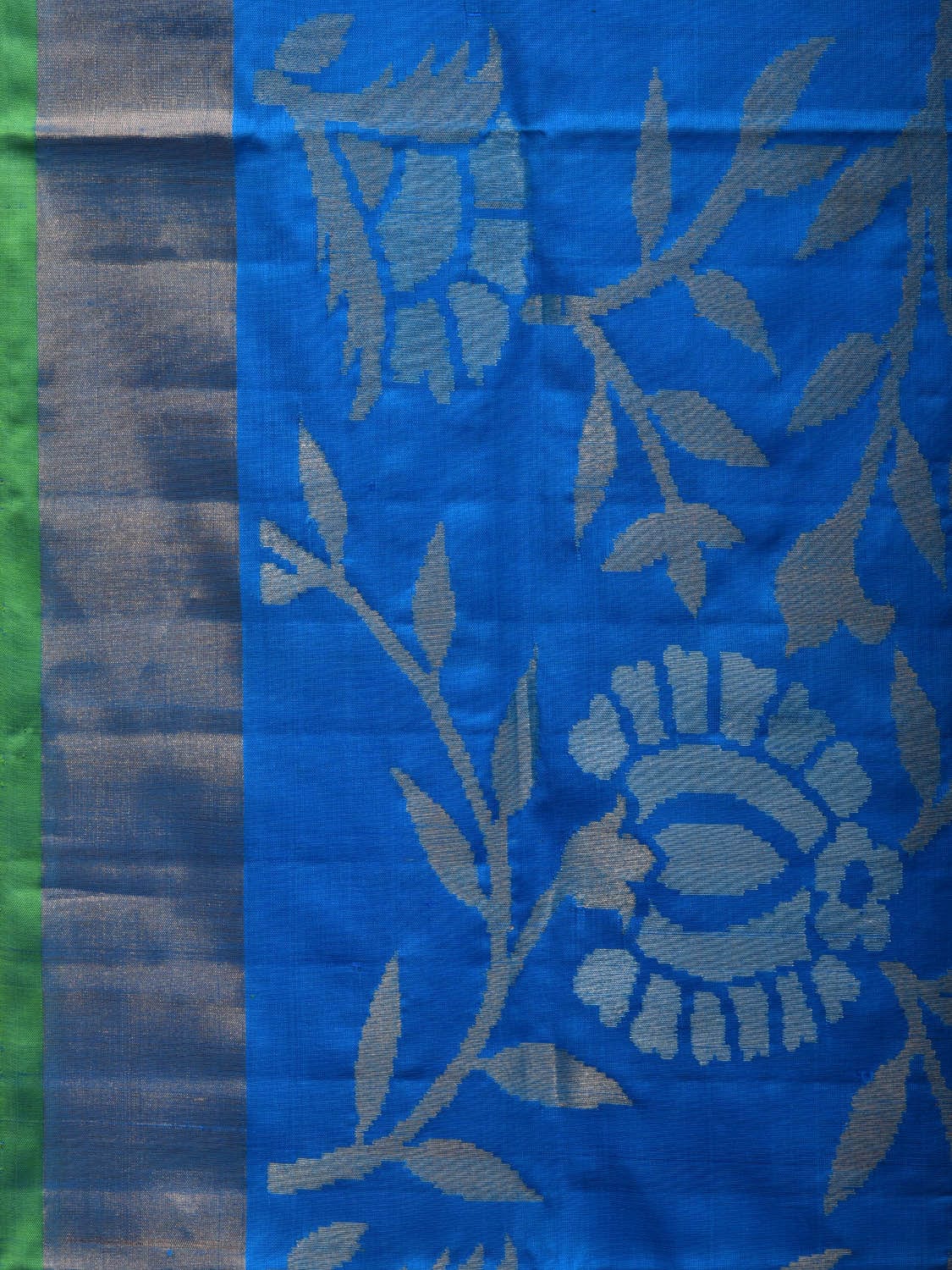 Blue and Sea Green Uppada Silk Handloom Saree with All Over Design u1924