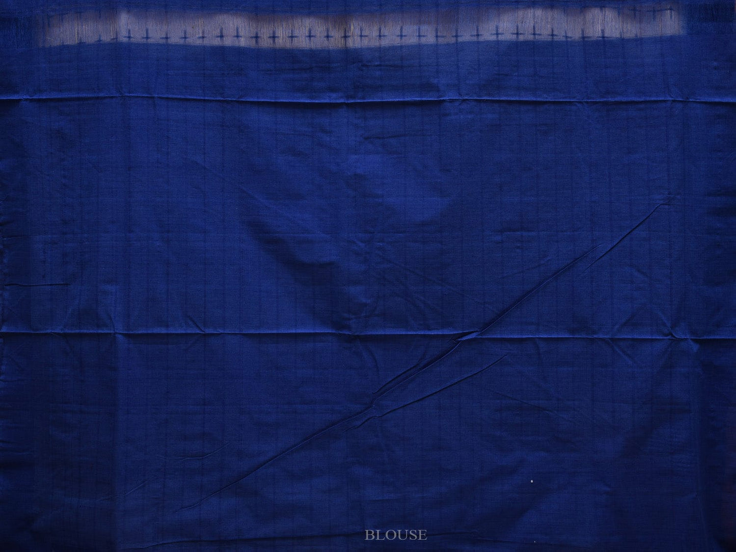 Blue and White Pochampally Ikat Cotton Handloom Saree with Plus Buta Design i0664