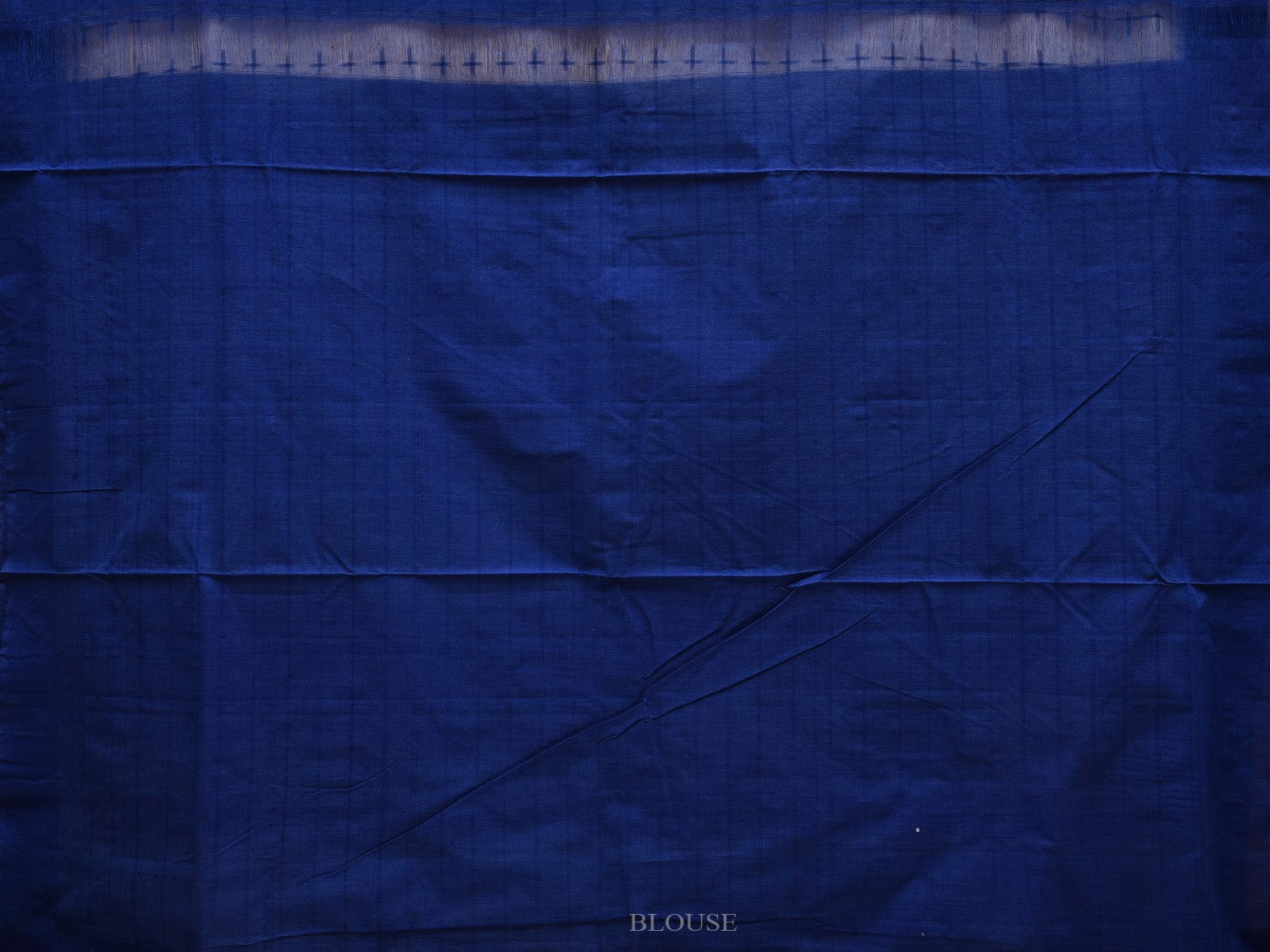 Blue and White Pochampally Ikat Cotton Handloom Saree with Plus Buta Design i0664