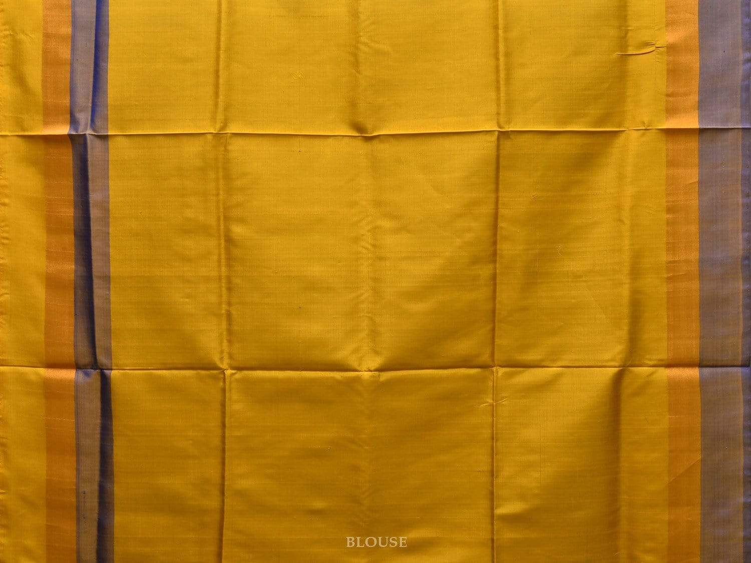 Blue and Yellow Uppada Silk Handloom Saree with Half Checks Body Design u1761