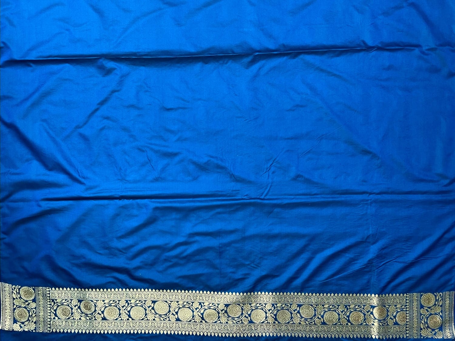 Blue Banaras Katan Silk Saree with Body Butti and Stone Work Design b0389ds