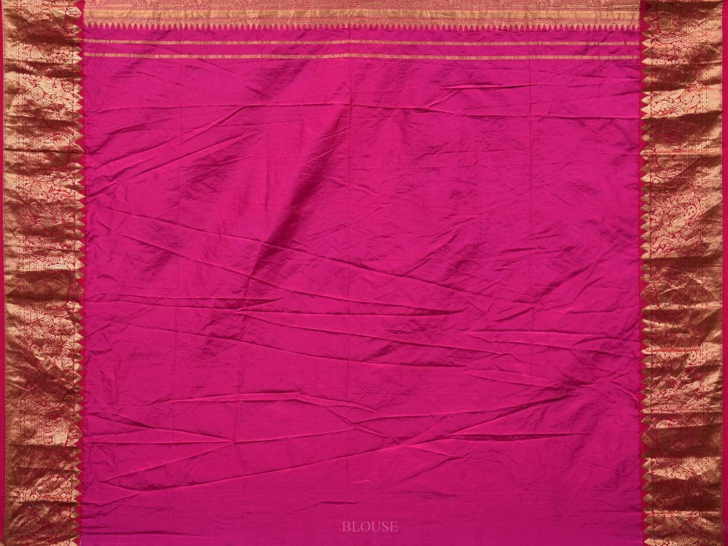 Blue Bandhani Kanchipuram Silk Handloom Saree with Buta and Border Design bn0270