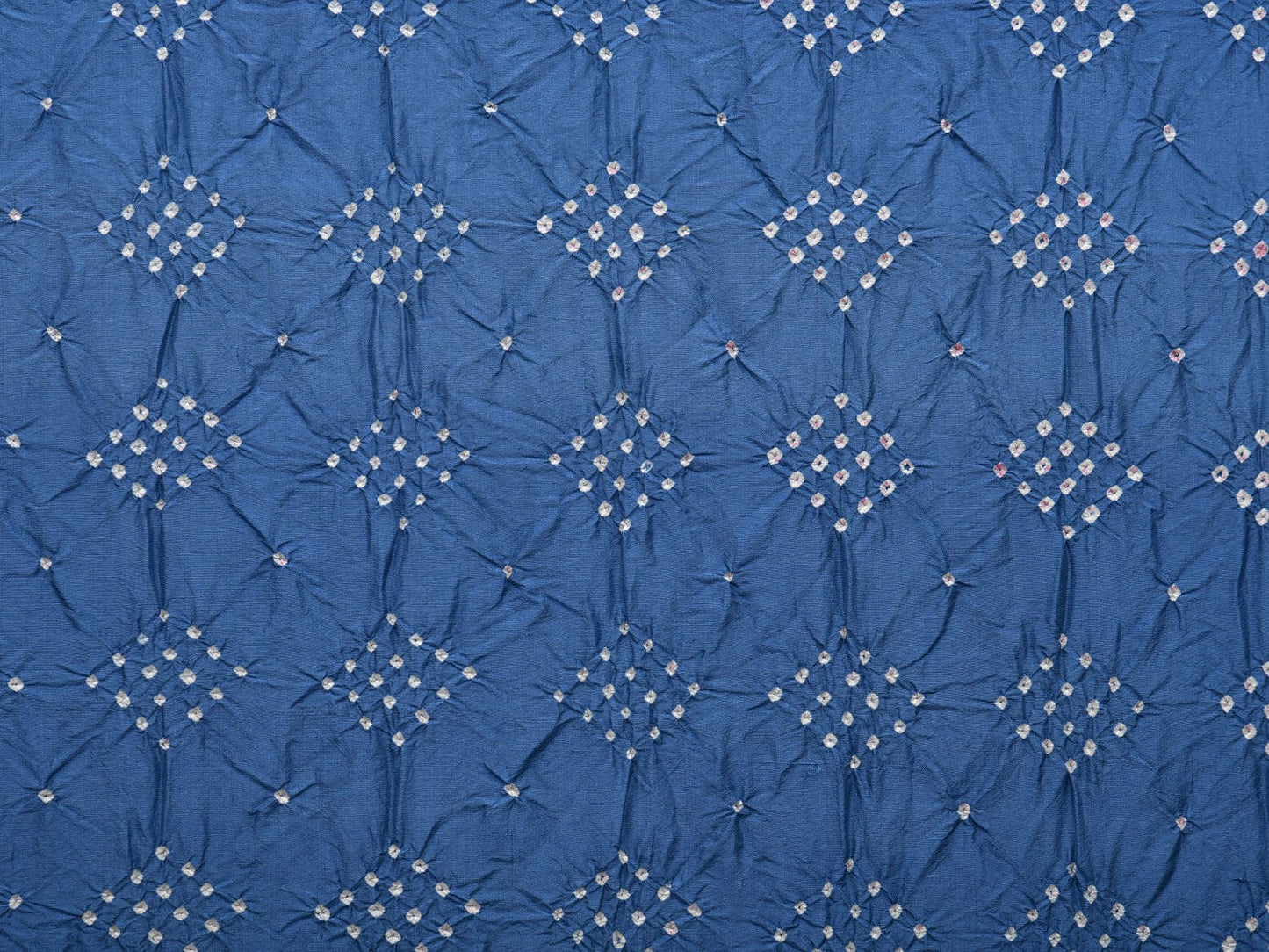 Blue Bandhani Kanchipuram Silk Handloom Saree with Kalamkari Pallu and Blouse Design bn0394