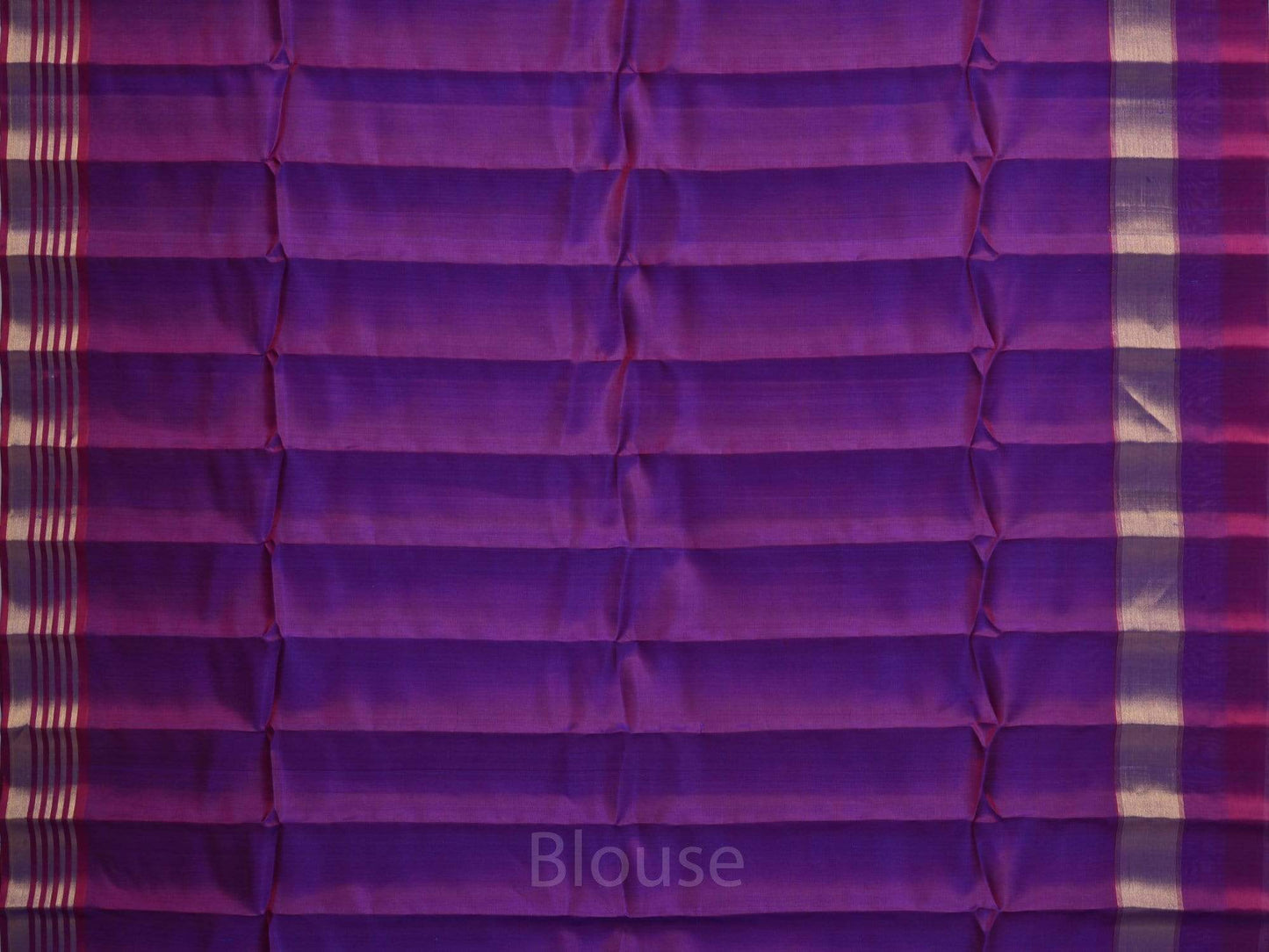 Blue Gadwal Silk Handloom Saree with Strips Border Design g0215