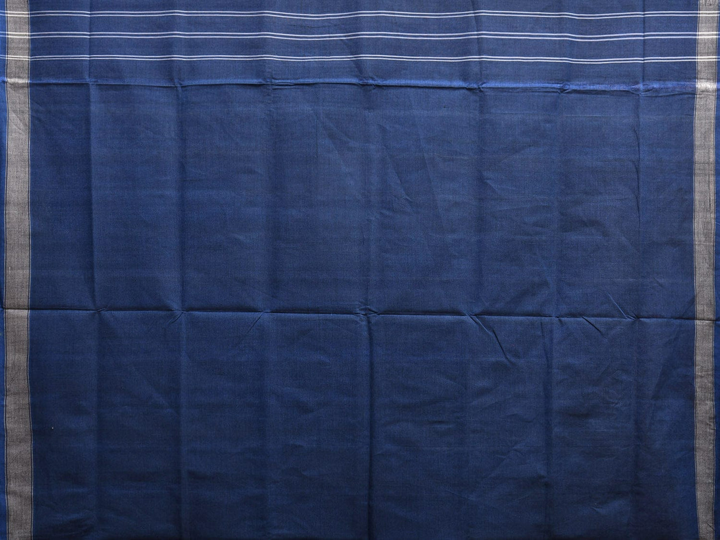Blue Ikat Cotton Handloom Saree with All Over Geometric Design i0889