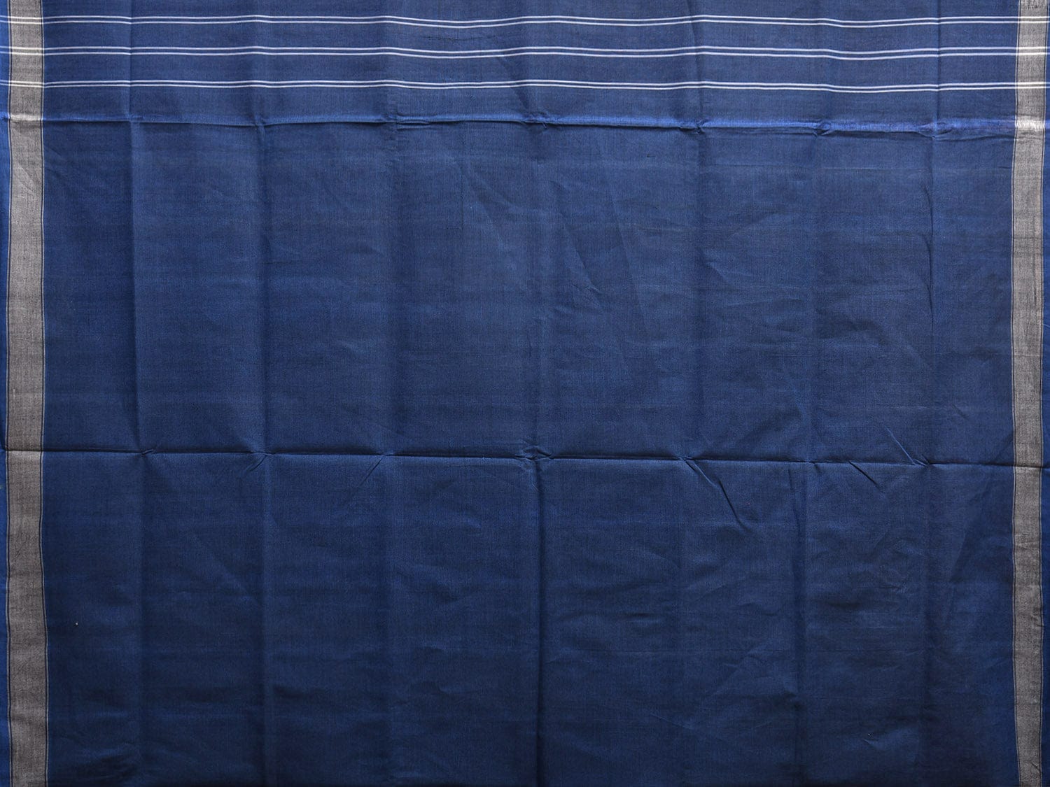 Blue Ikat Cotton Handloom Saree with All Over Geometric Design i0889
