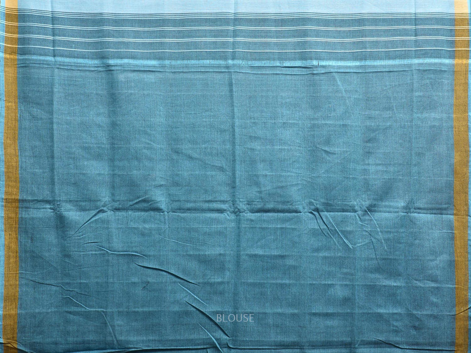 Blue Ikat Cotton Handloom Saree with Elephant and Parrot Design i0885