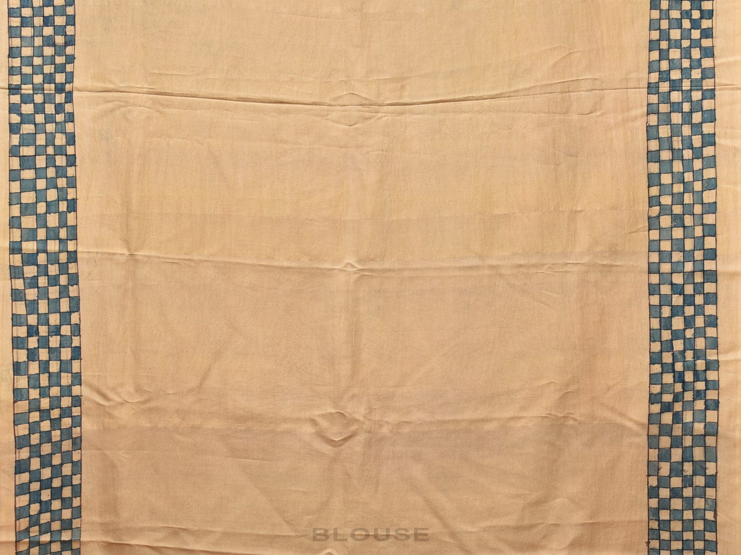 Blue Kalamkari Hand Painted Silk Handloom Saree with Deer Border and Birds Pallu Design KL0742