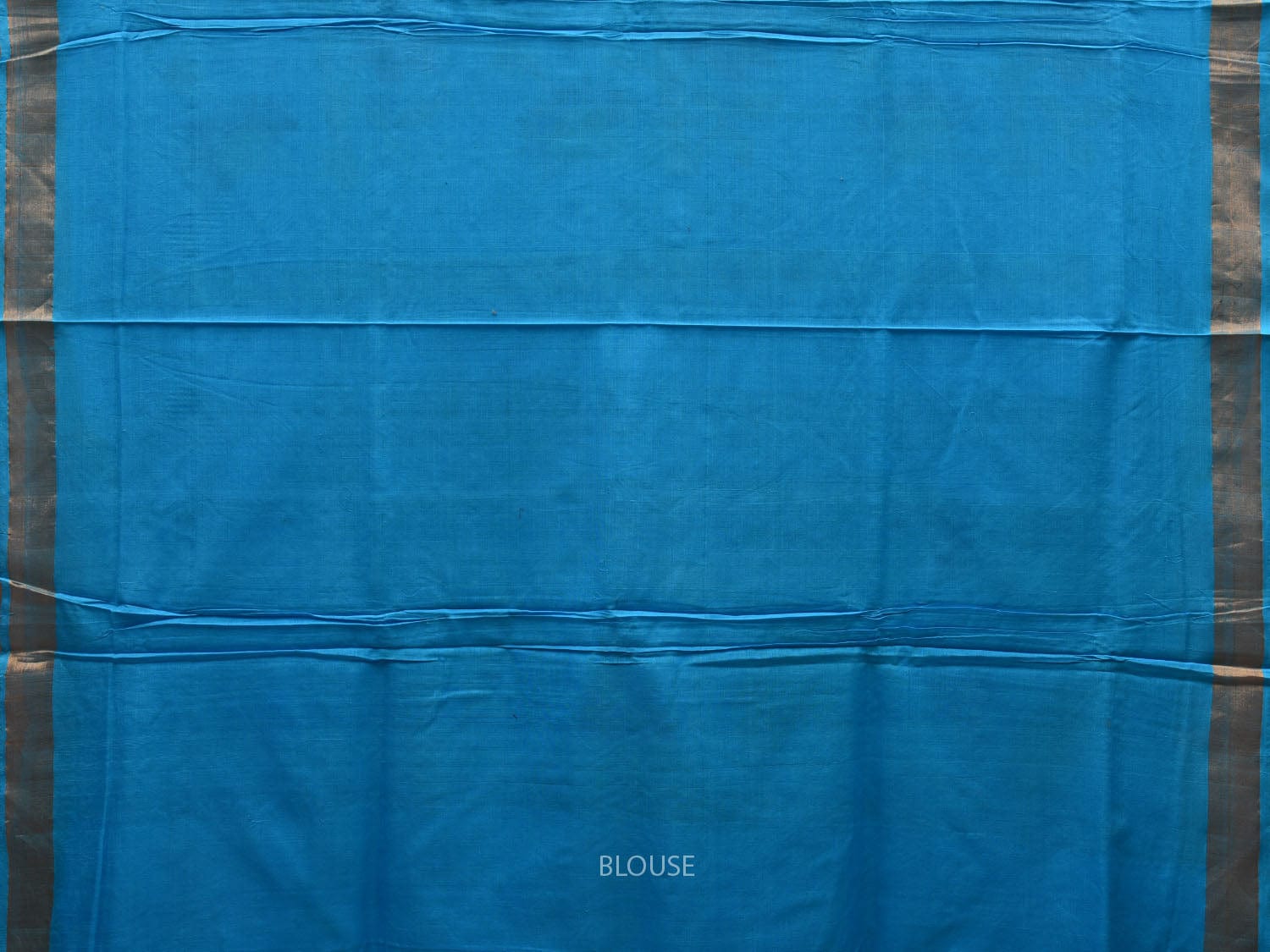 Blue Khadi Cotton Handloom Saree with Pallu and Border Design kh0544