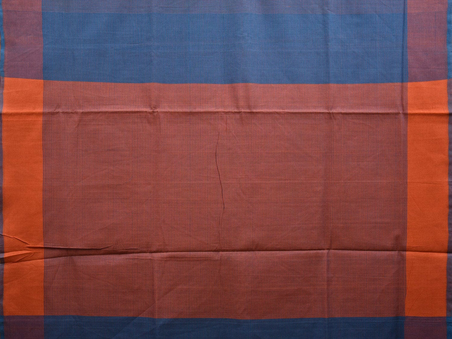 Blue Mangalgiri Cotton Handloom Saree with Checks Design mn0063