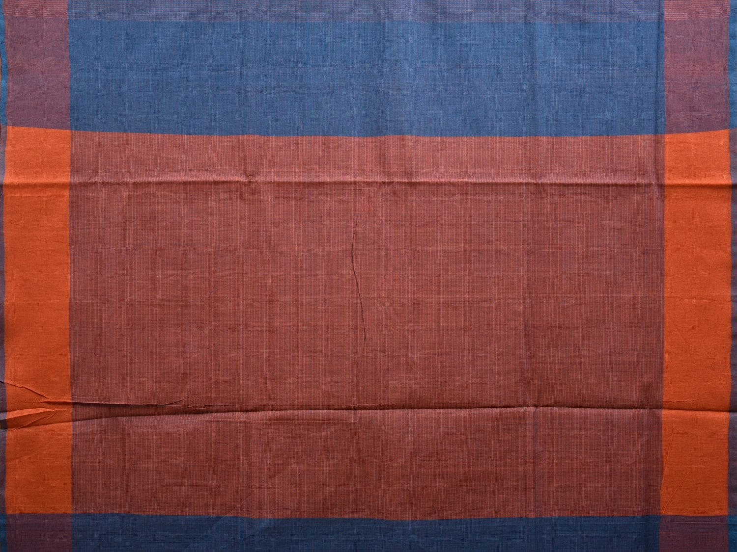 Blue Mangalgiri Cotton Handloom Saree with Checks Design mn0063