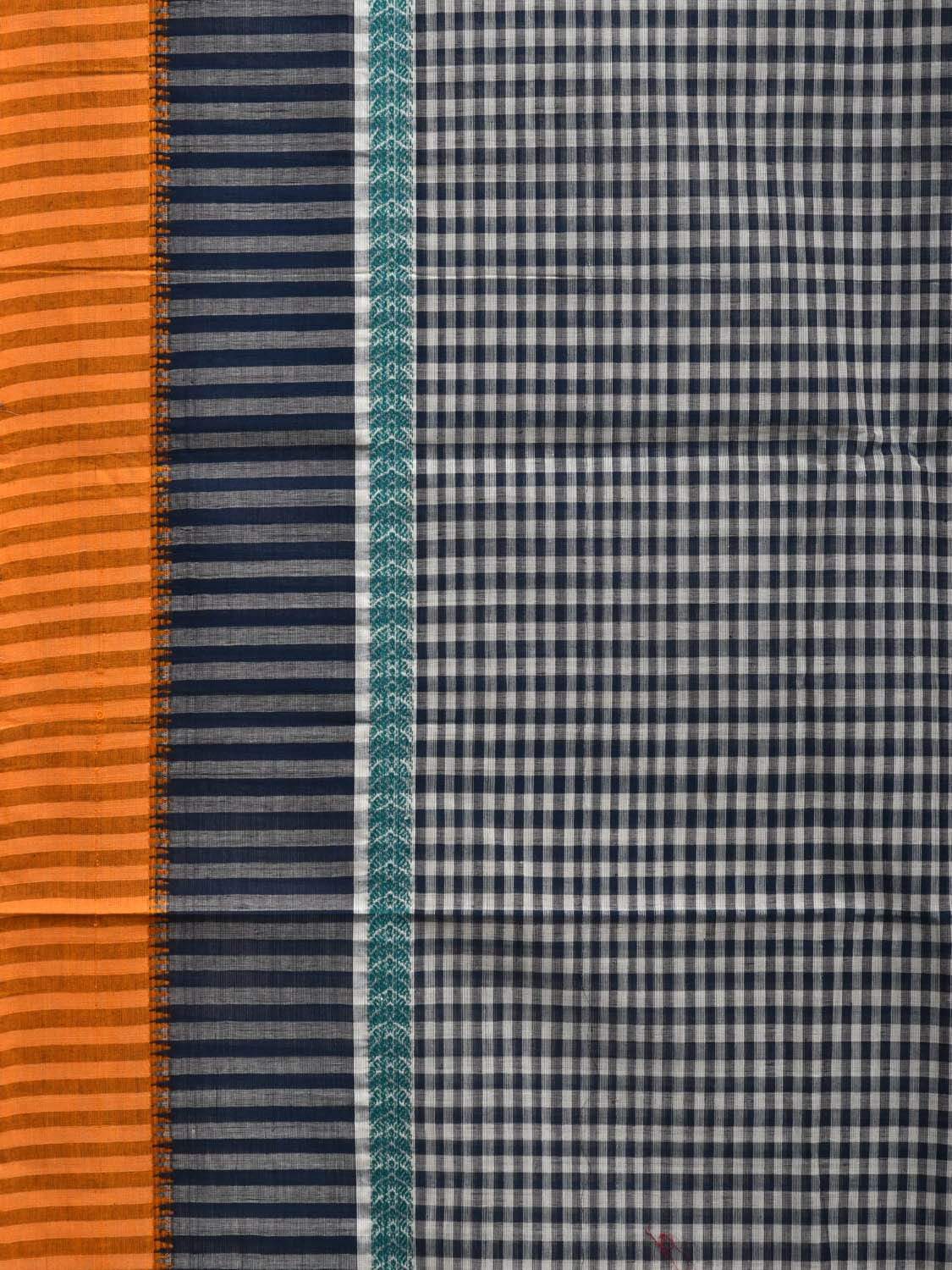 Blue Narayanpet Cotton Handloom Saree with Checks Design No Blouse np0469