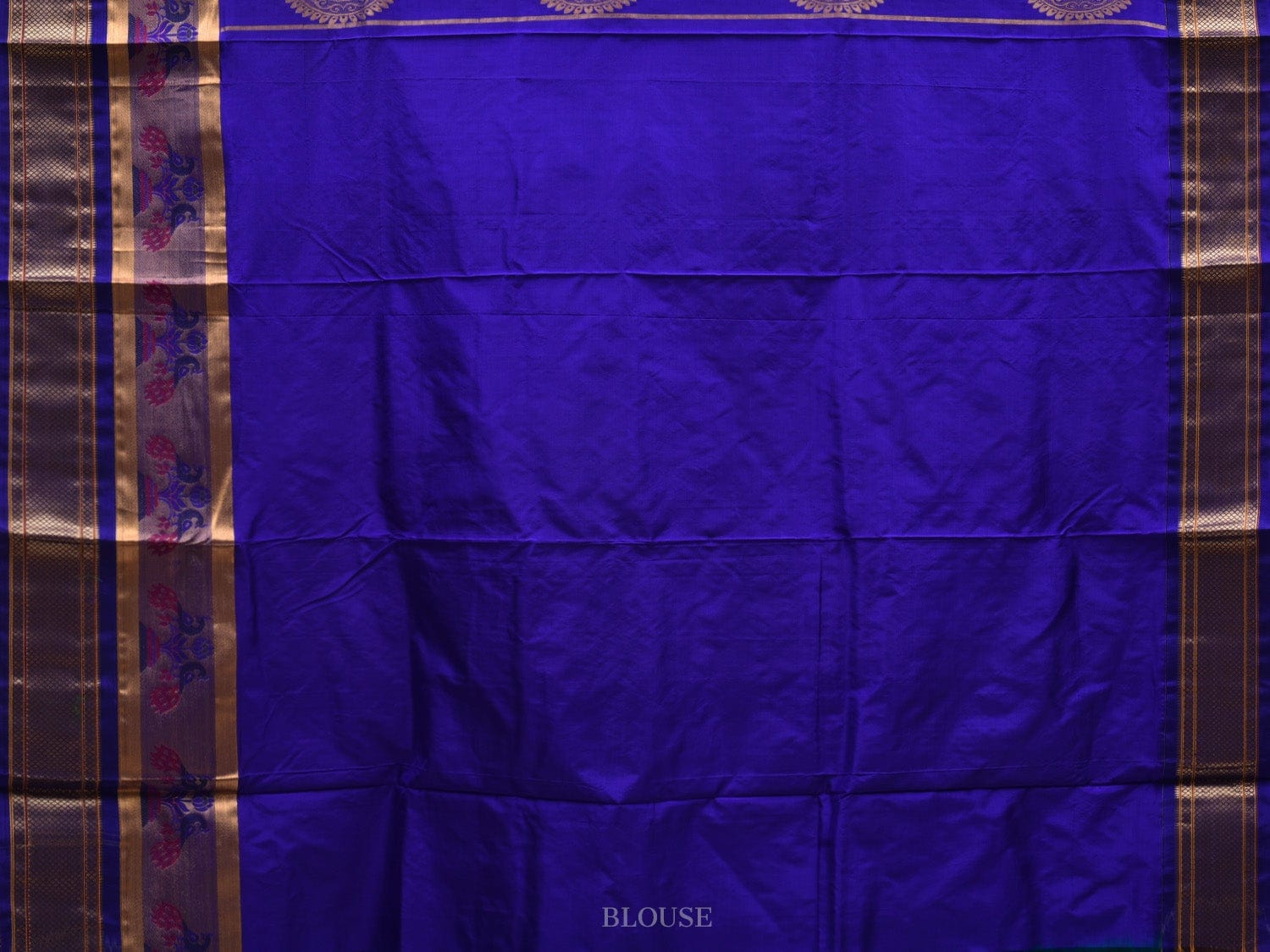 Blue Paithani Silk Handloom Saree with Border and Body Buta Design p0423