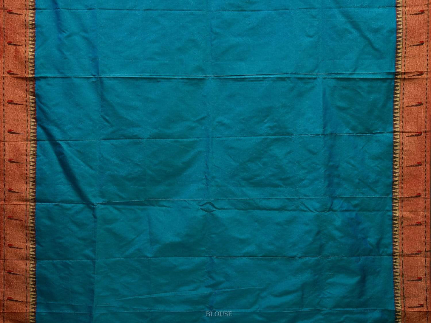 Blue Paithani Silk Saree with Buta and Muniya Border Design p0391