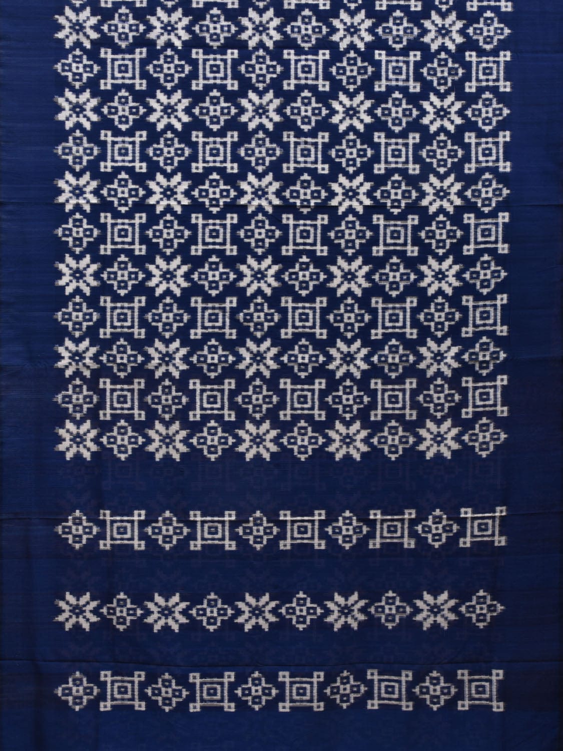 Blue Pochampally Double Ikat Cotton Handloom Saree with Telia Design i0703