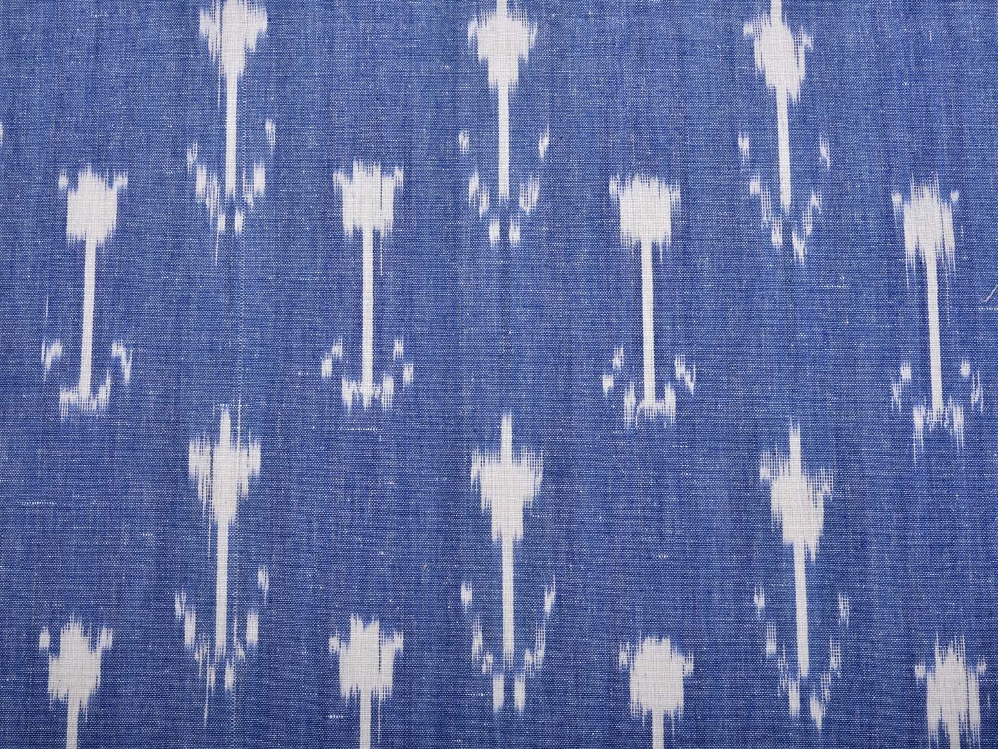 Blue Pochampally Ikat Cotton Handloom Bedsheet with Arrowhead Design 90 x 108 Inches bd0045