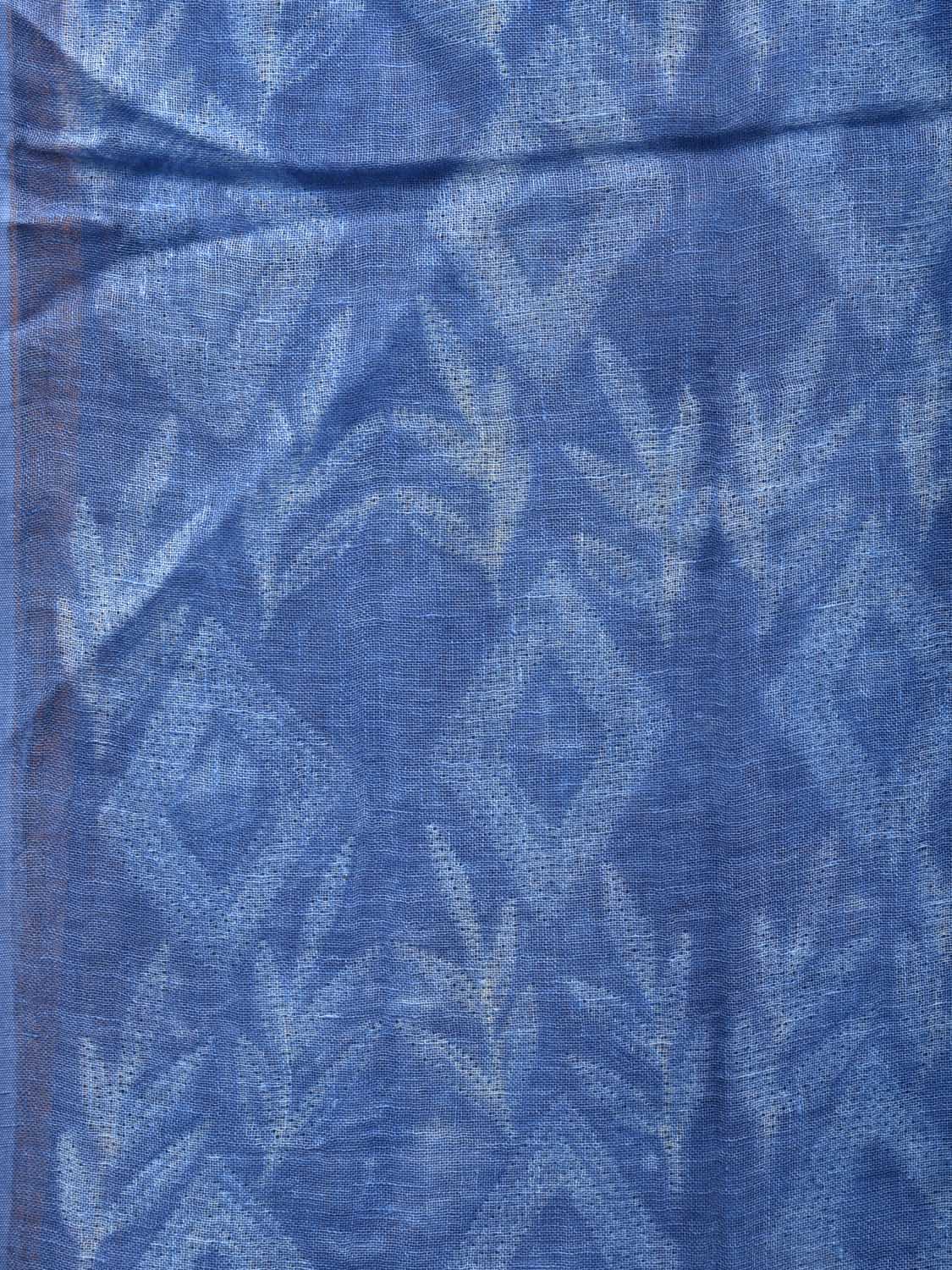 Blue Shibori Linen Saree with All Over and Pallu Design o0312