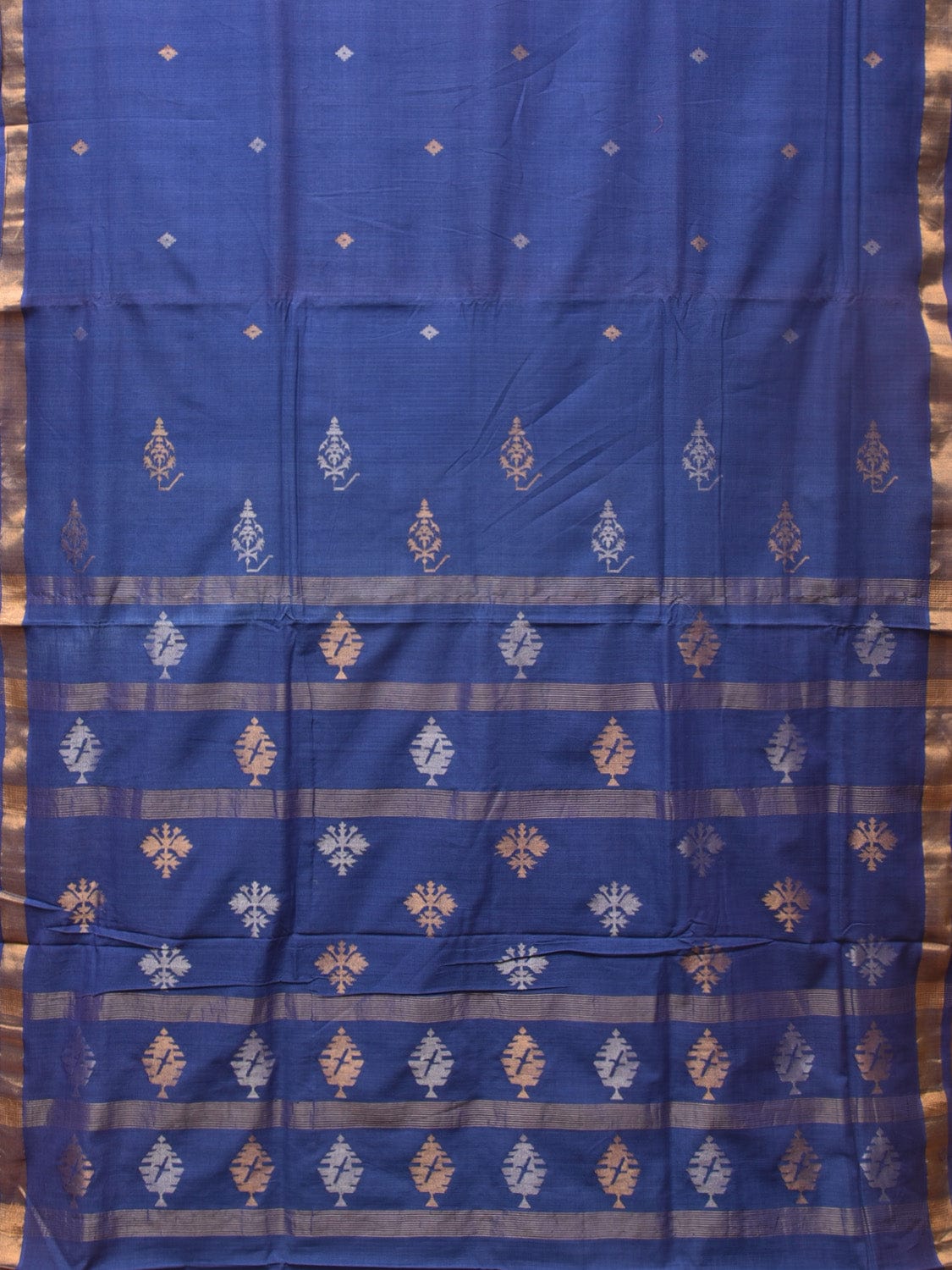 Blue Uppada Cotton Handloom Saree with Assorted Pallu Design u2125