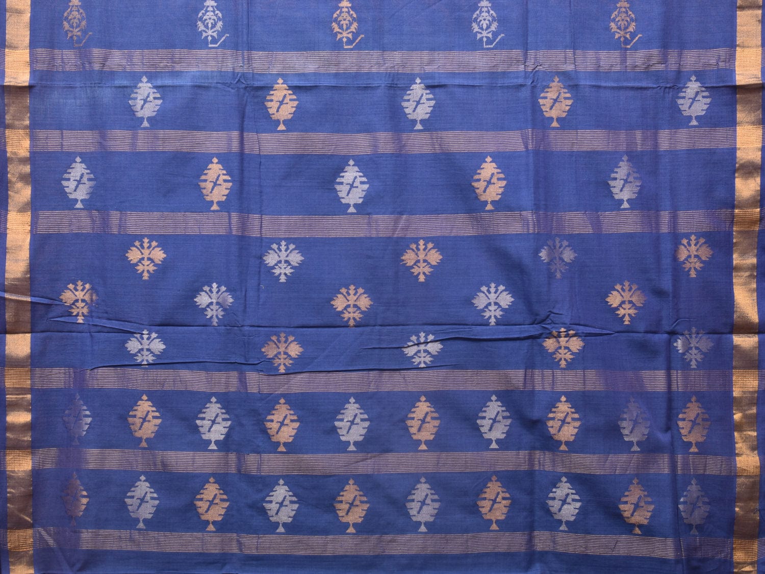 Blue Uppada Cotton Handloom Saree with Assorted Pallu Design u2125