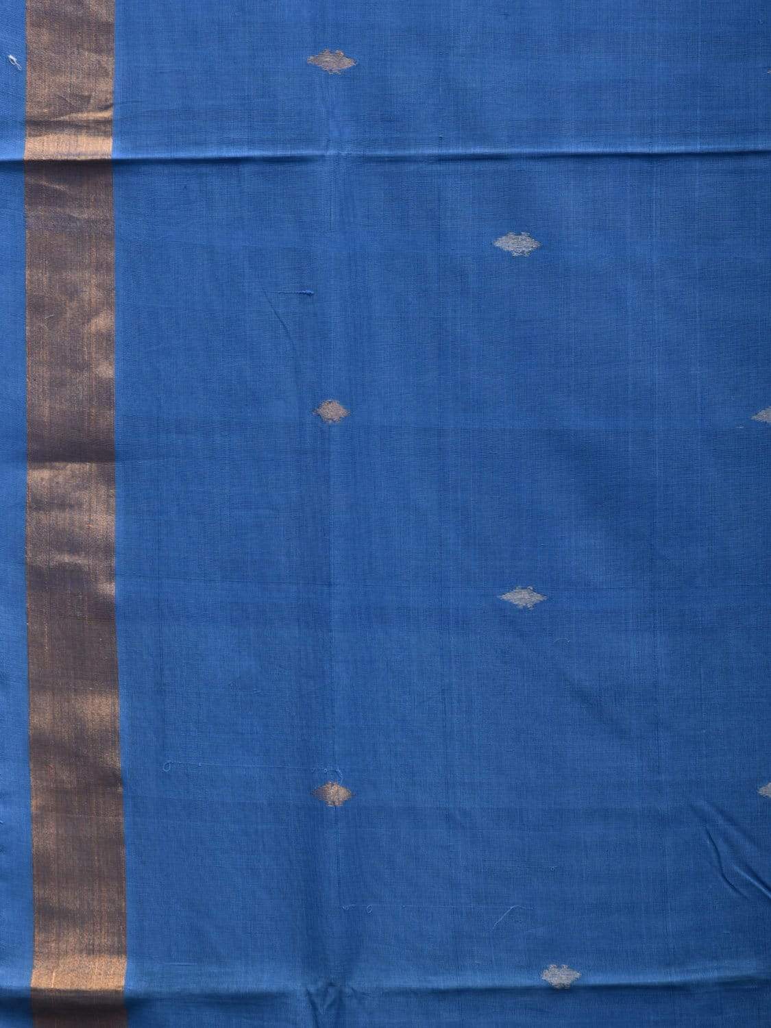 Blue Uppada Cotton Handloom Saree with Peacocks Pallu Design u1824