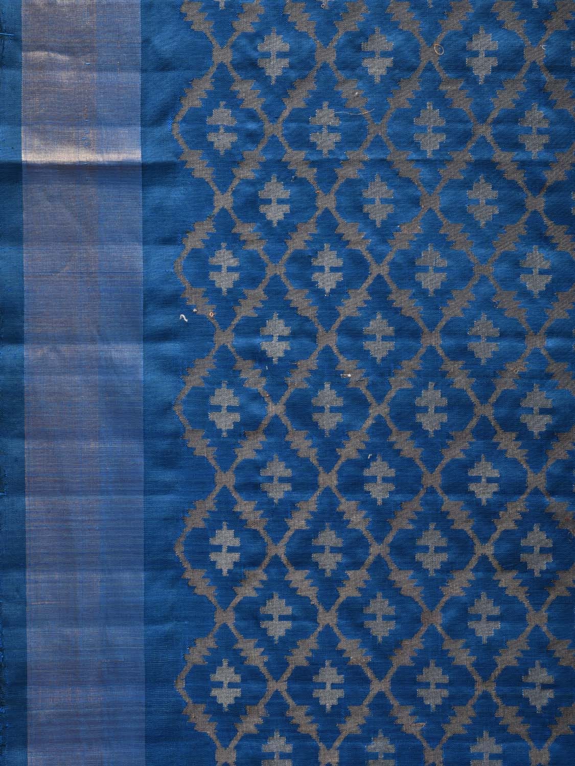 Blue Uppada Silk Handloom Saree with All Over Jamdani Design u1860