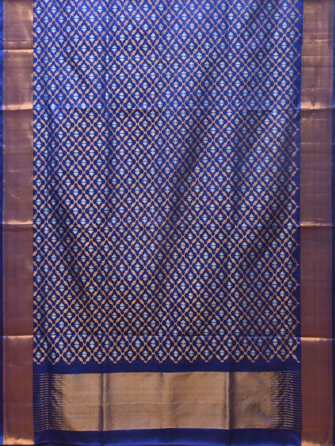 Blue Uppada Silk Handloom Saree with All Over Jamdani Design u2130