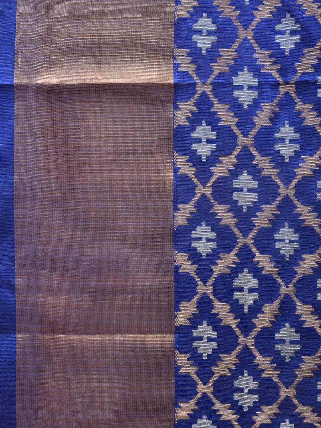Blue Uppada Silk Handloom Saree with All Over Jamdani Design u2130