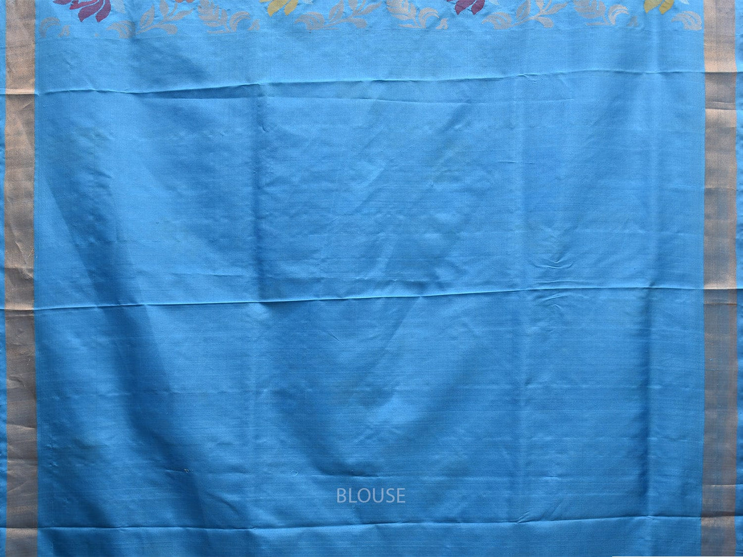 Blue Uppada Silk Handloom Saree with All Over Lotus Design u2306