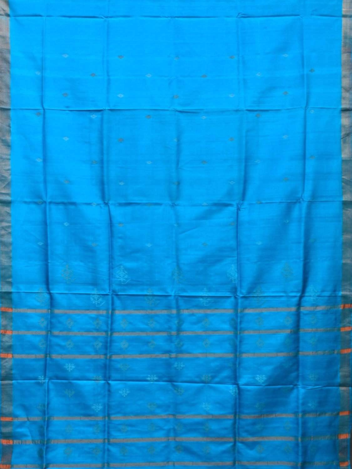 Blue Uppada Silk Handloom Saree with Assorted Buta Pallu Design u1739