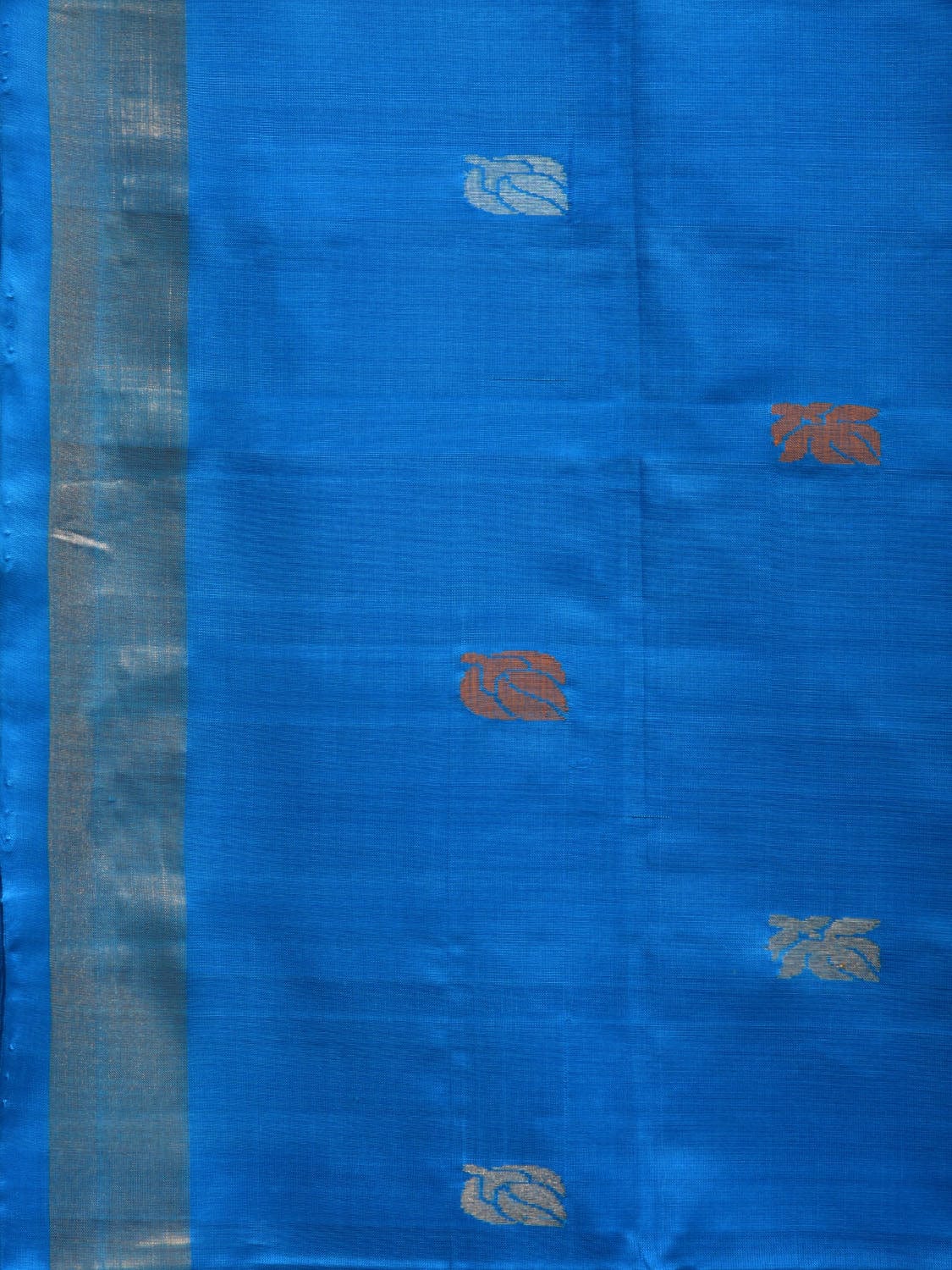 Blue Uppada Silk Handloom Saree with Buta and Pallu Design u1877