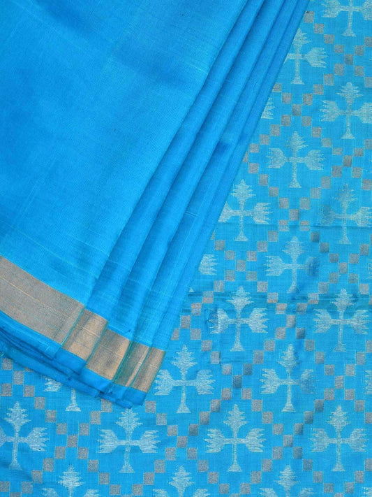 Blue Uppada Silk Handloom Saree with Jamdani Pallu Design u1741