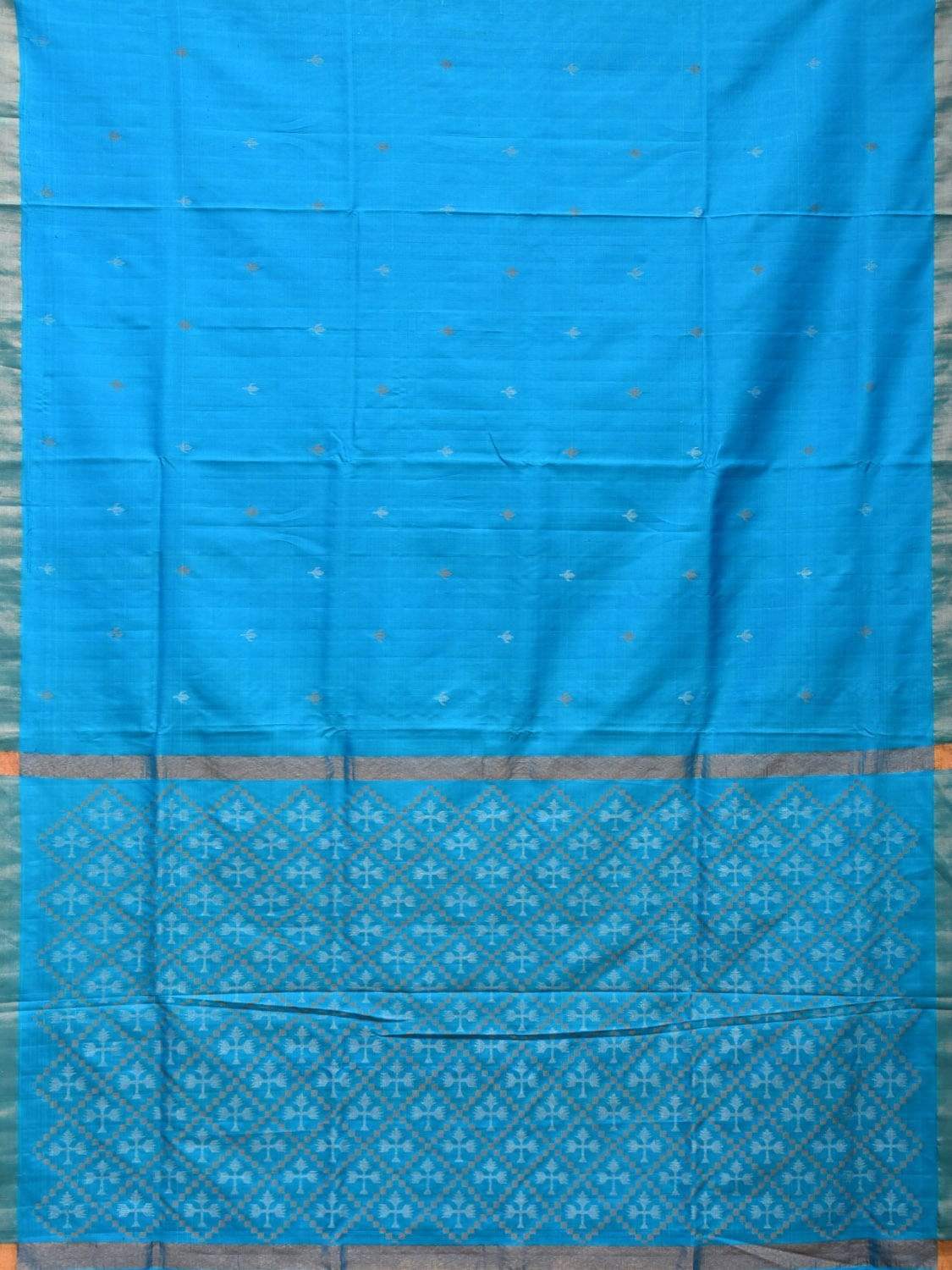 Blue Uppada Silk Handloom Saree with Jamdani Pallu Design u1741