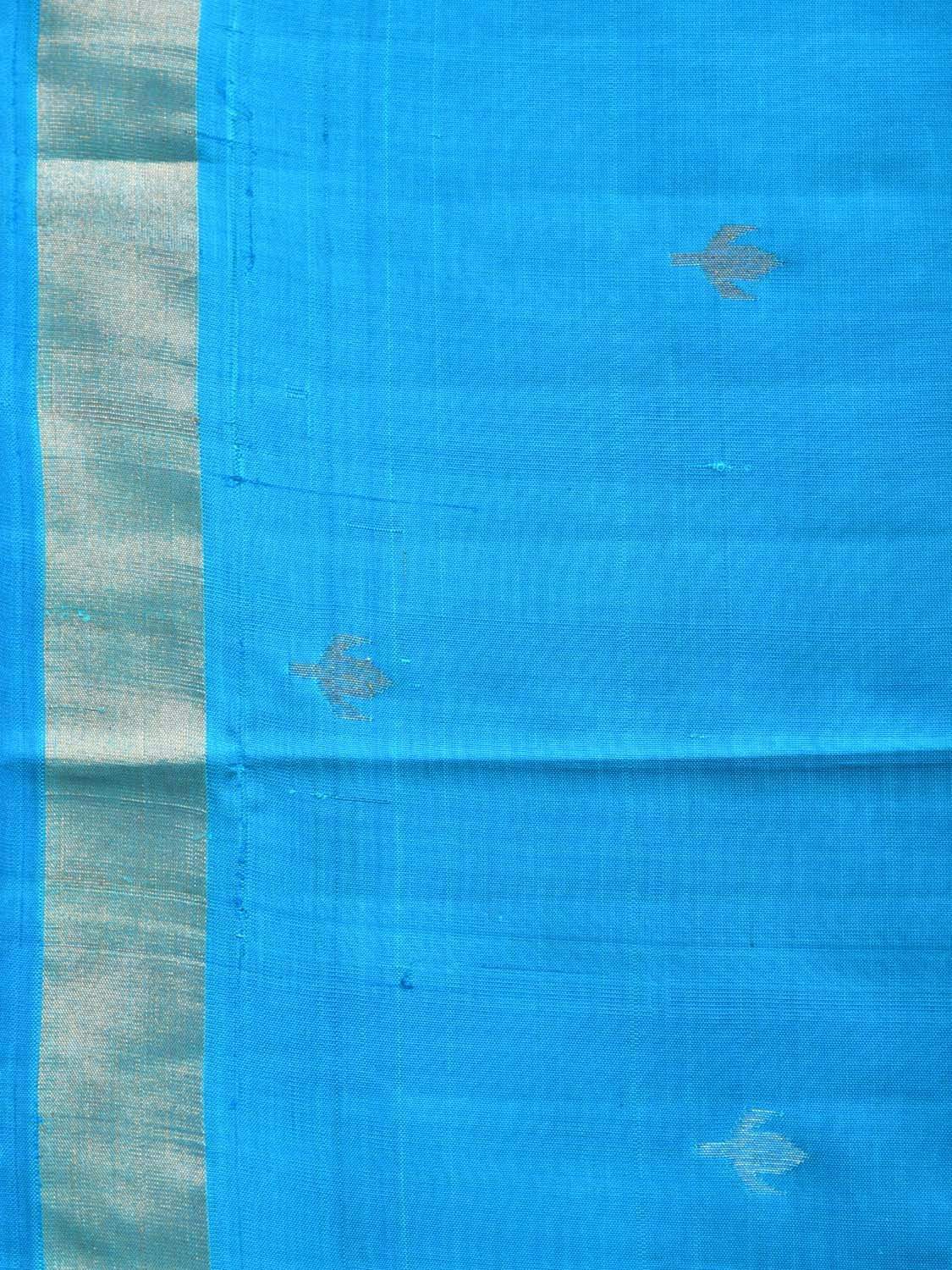 Blue Uppada Silk Handloom Saree with Jamdani Pallu Design u1741