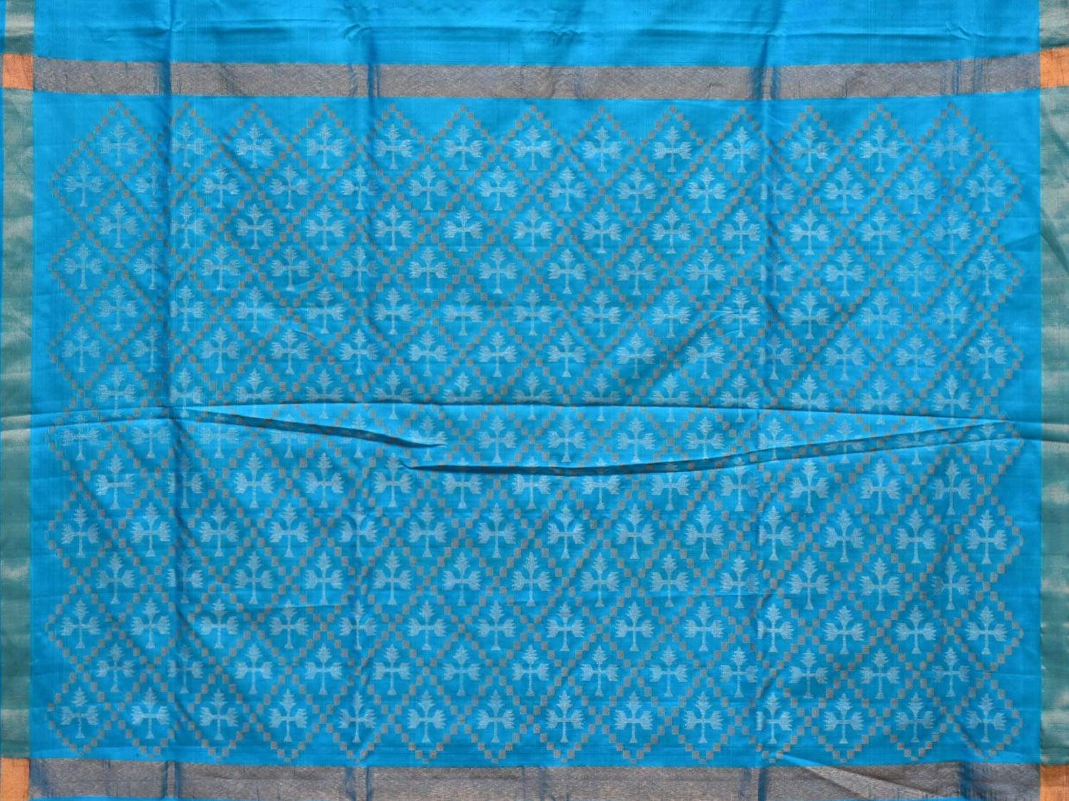 Blue Uppada Silk Handloom Saree with Jamdani Pallu Design u1741
