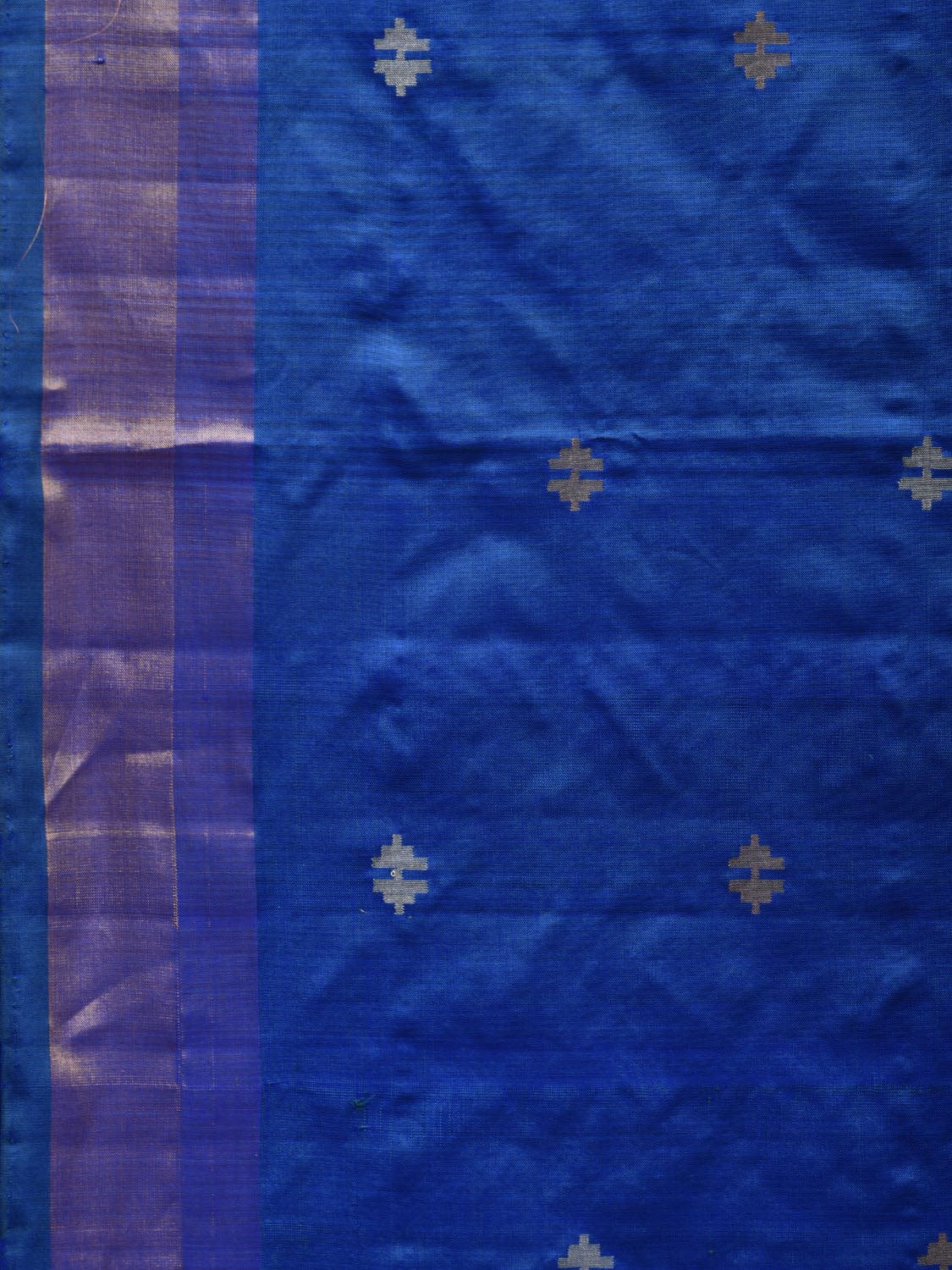 Blue Uppada Silk Handloom Saree with Jamdani Pallu Design u1869