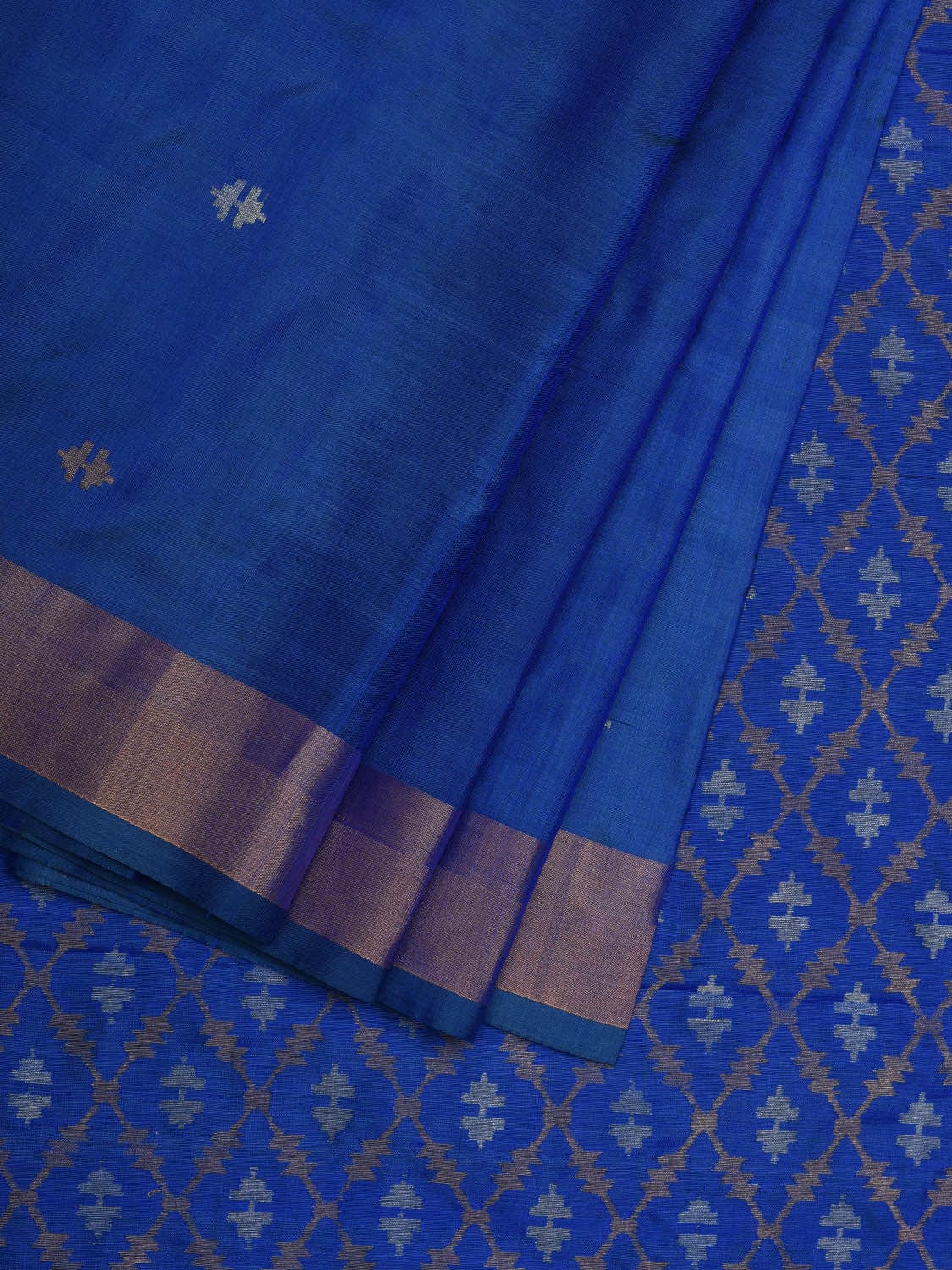 Blue Uppada Silk Handloom Saree with Jamdani Pallu Design u1869