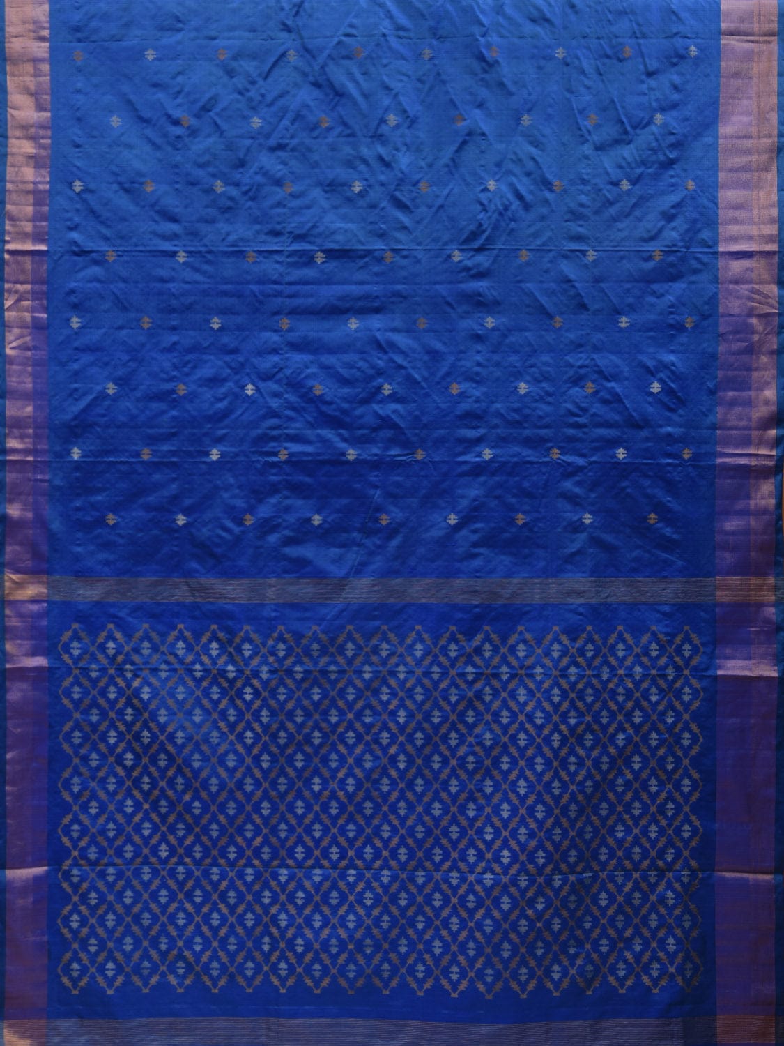 Blue Uppada Silk Handloom Saree with Jamdani Pallu Design u1869
