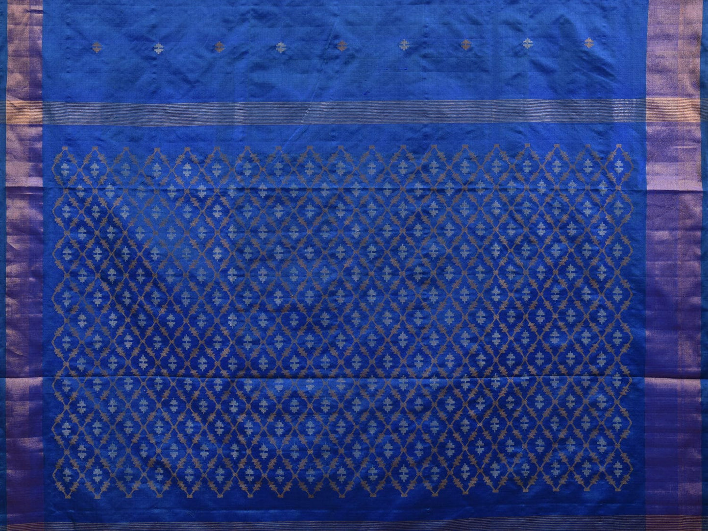 Blue Uppada Silk Handloom Saree with Jamdani Pallu Design u1869