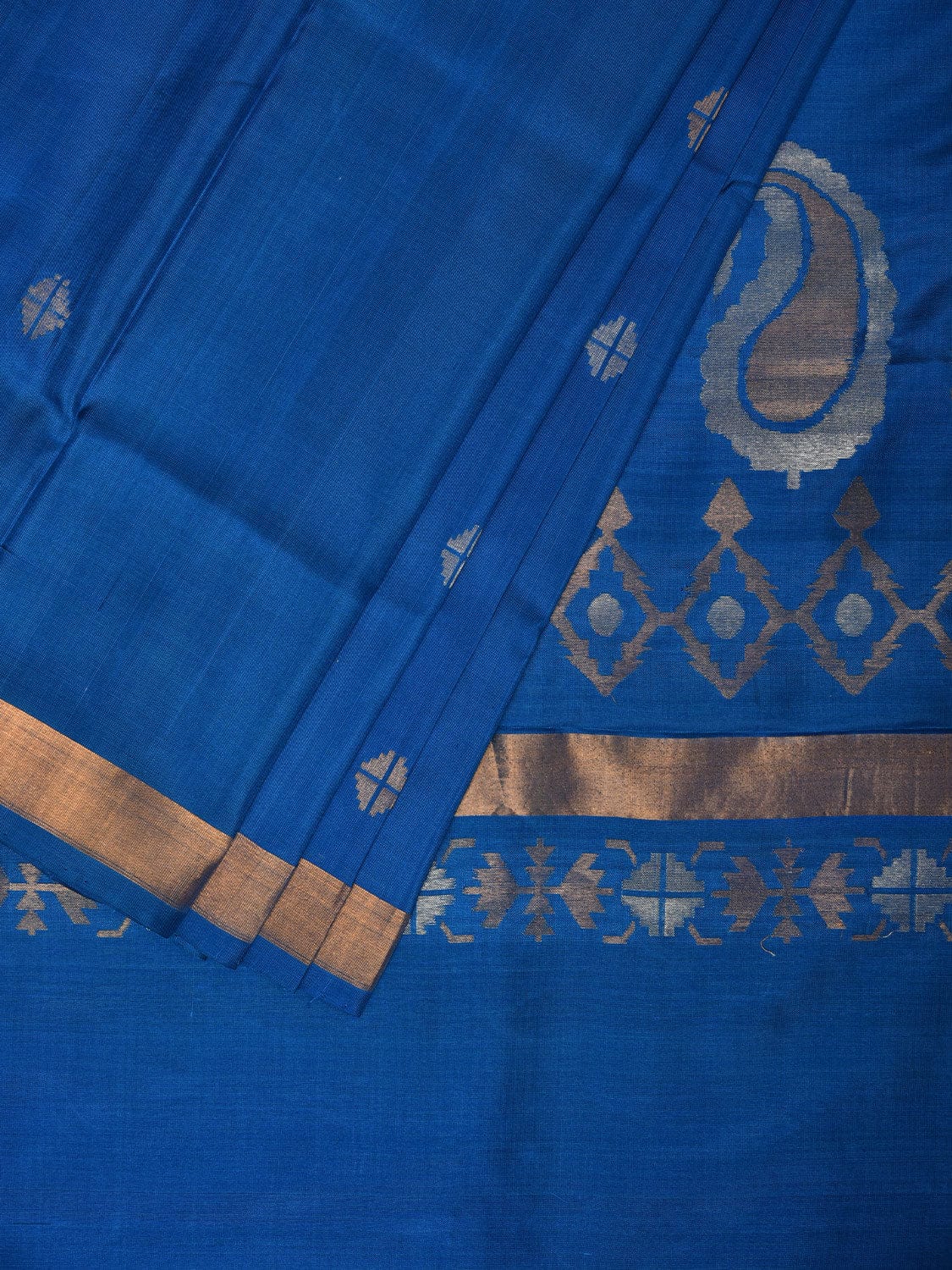 Blue Uppada Silk Handloom Saree with Mango Pallu Design u2011