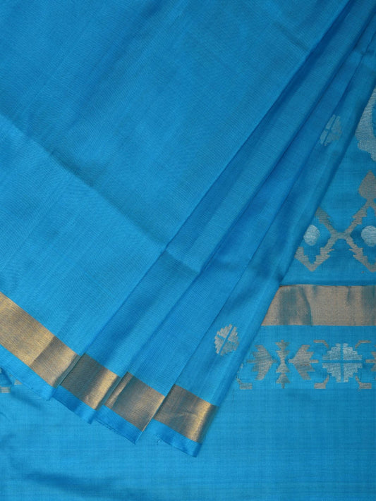 Blue Uppada Silk Handloom Saree with Mango Pallu Design u2211