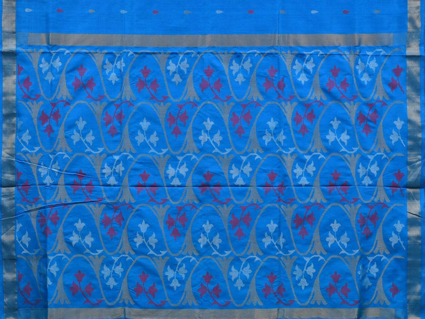 Blue Uppada Silk Handloom Saree with Pallu Design u1804