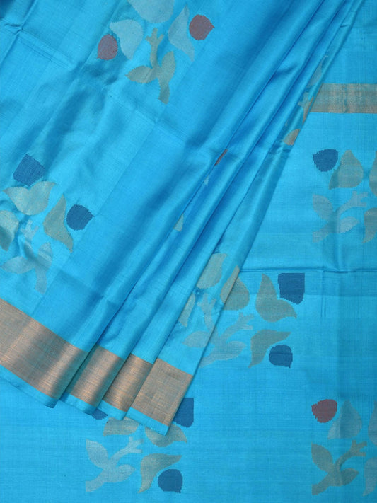 Blue Uppada Silk Handloom Saree with Vidi Buta Design u1972