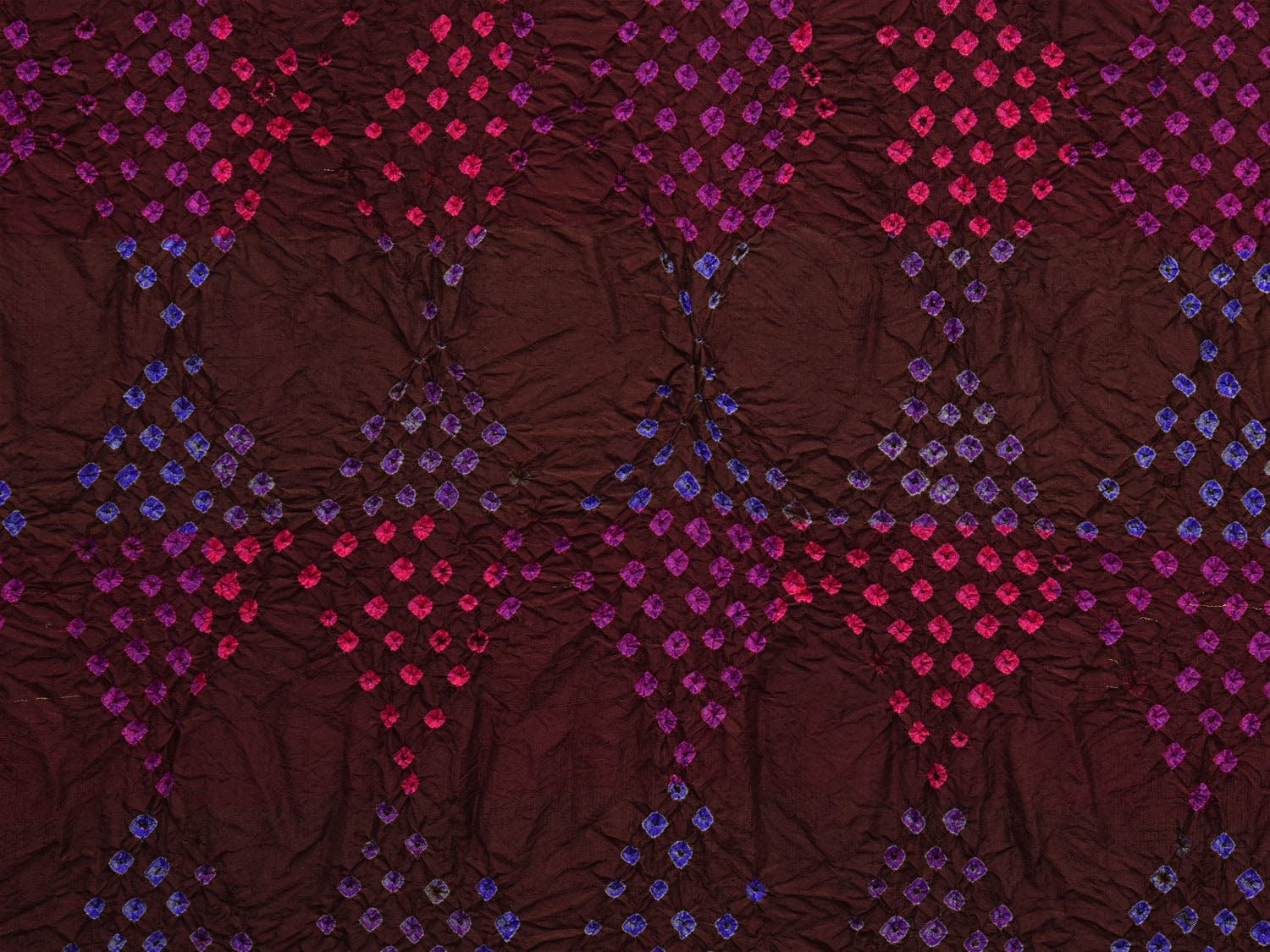 Brown and Pink Bandhani Paithani Silk Handloom Saree with Pallu Design bn0453