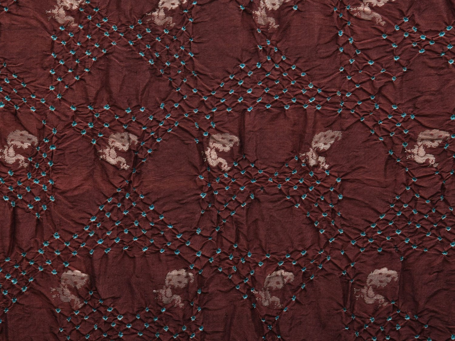 Brown Bandhani Paithani Silk Handloom Saree with Peacocks Border and Pallu Design bn0376