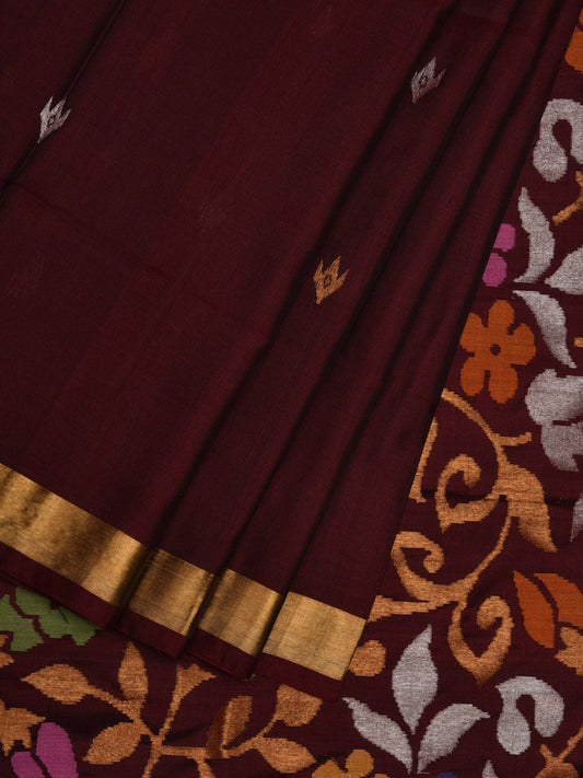 Brown Uppada Silk Handloom Saree with Rich Pallu Design u1883